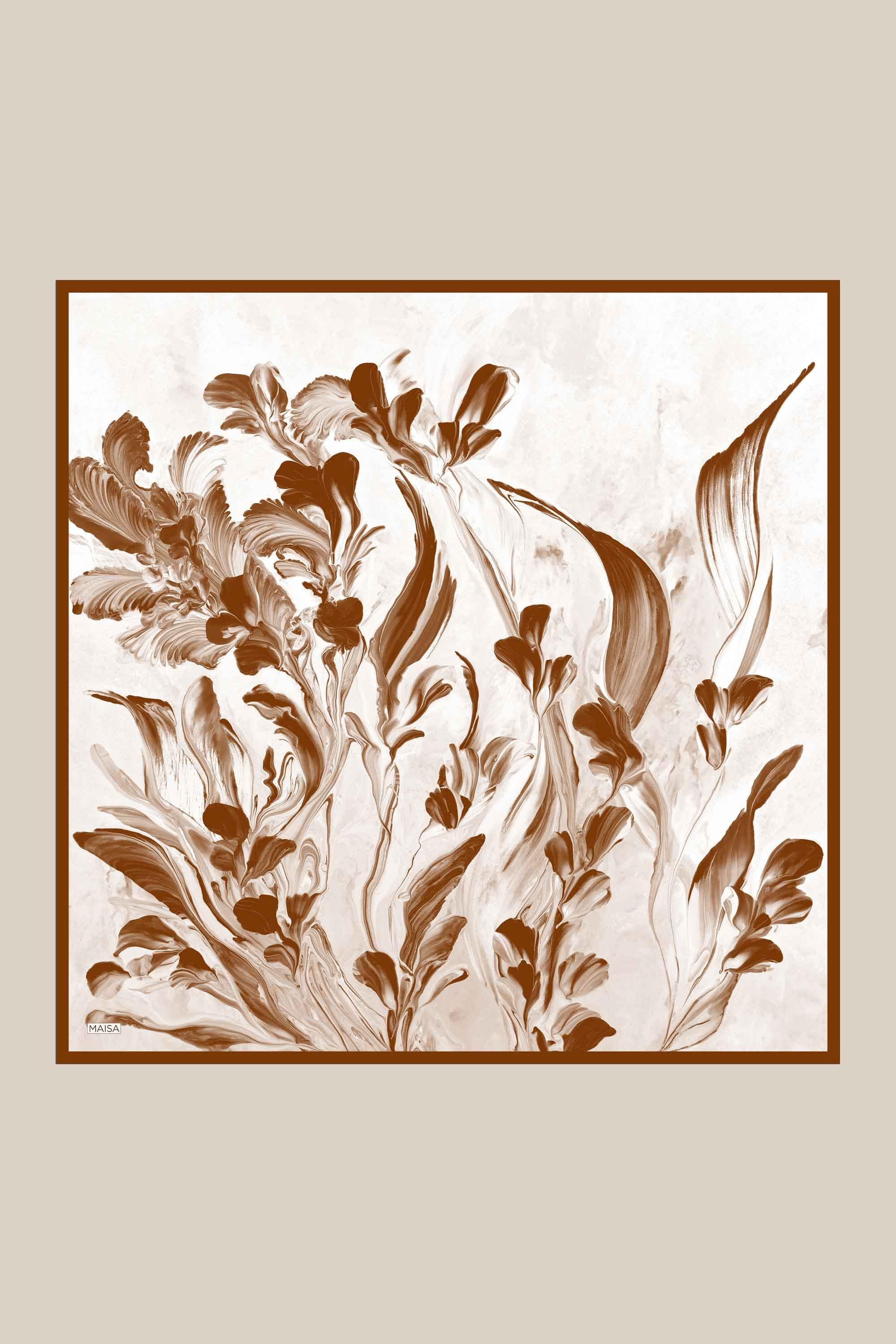 BUĞU MULBERRY İPEK EŞARP 90*90 CM - LATTE