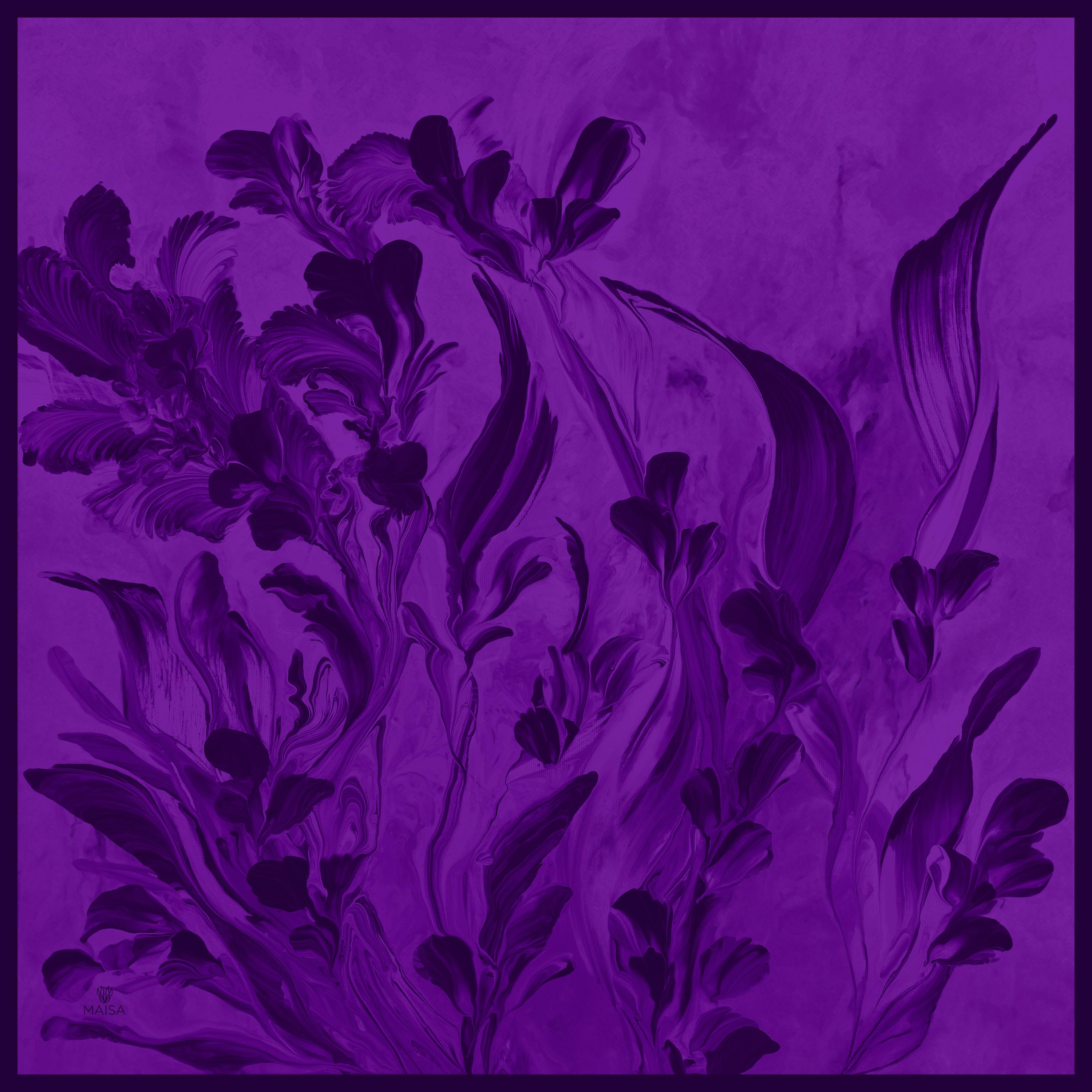 BUĞU MULBERRY İPEK EŞARP 90*90 CM - MOR