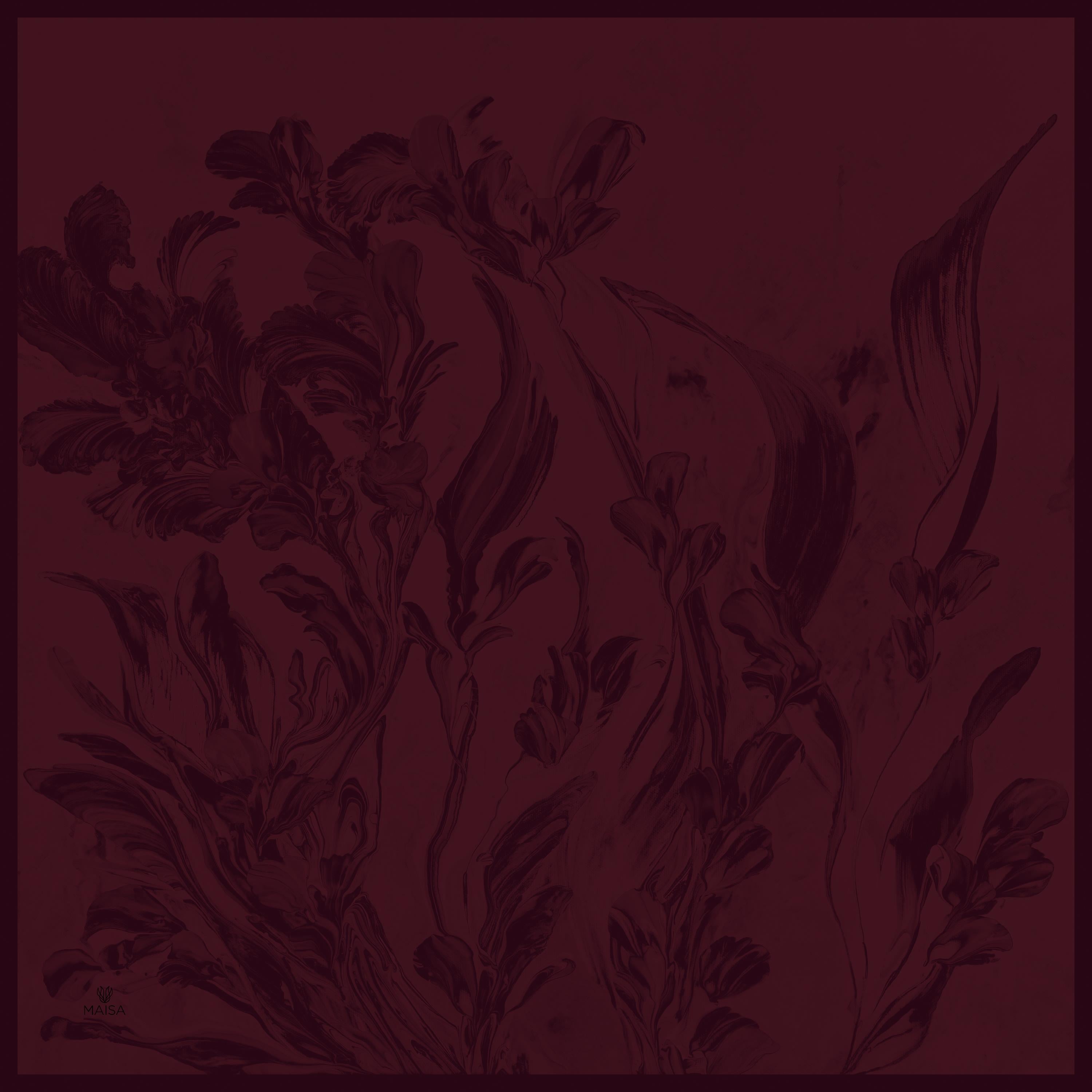 BUĞU MULBERRY İPEK EŞARP 90*90 CM - MÜRDÜM