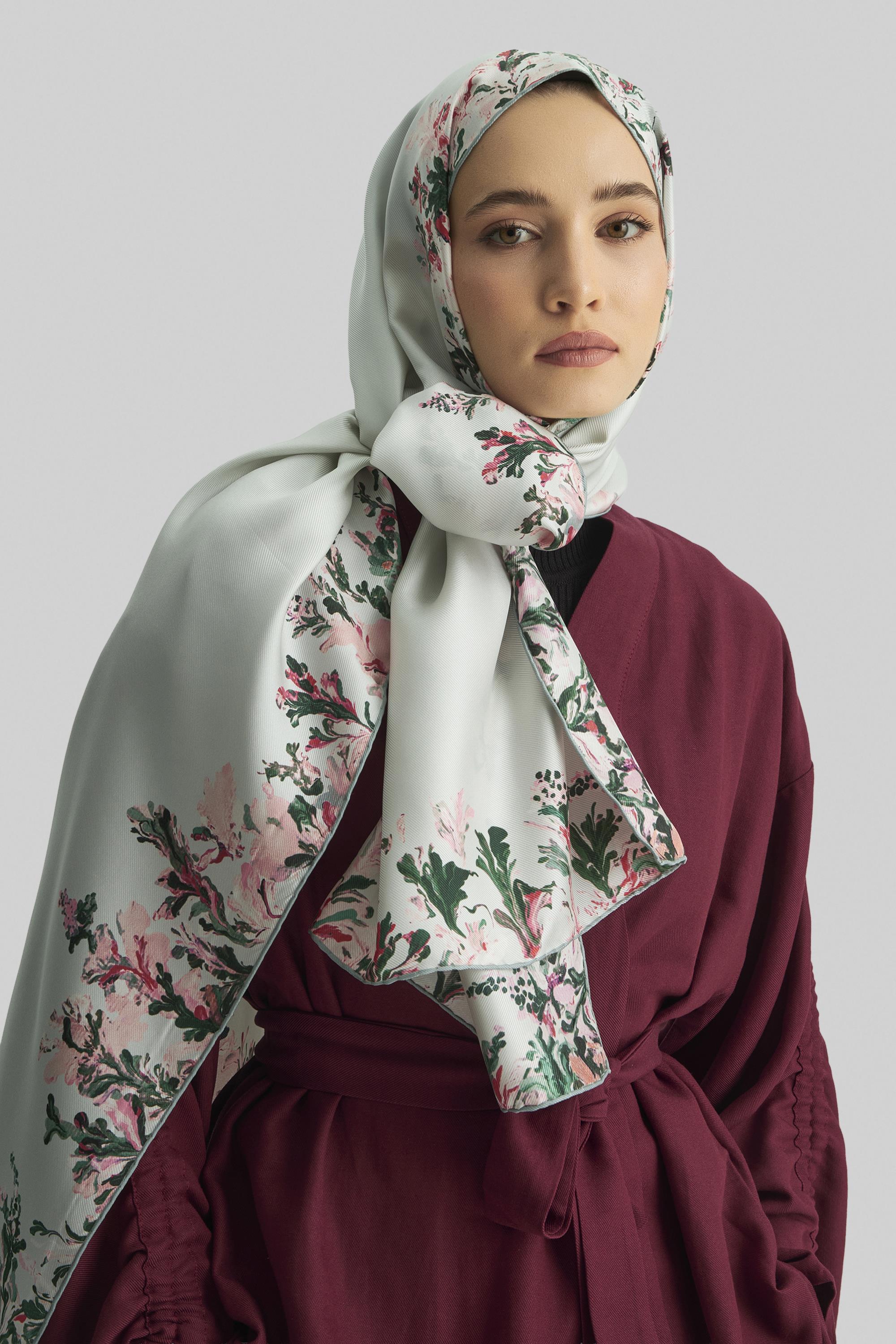 BURCU MULBERRY İPEK ŞAL 70*190 CM - FİLİZİ YEŞİL