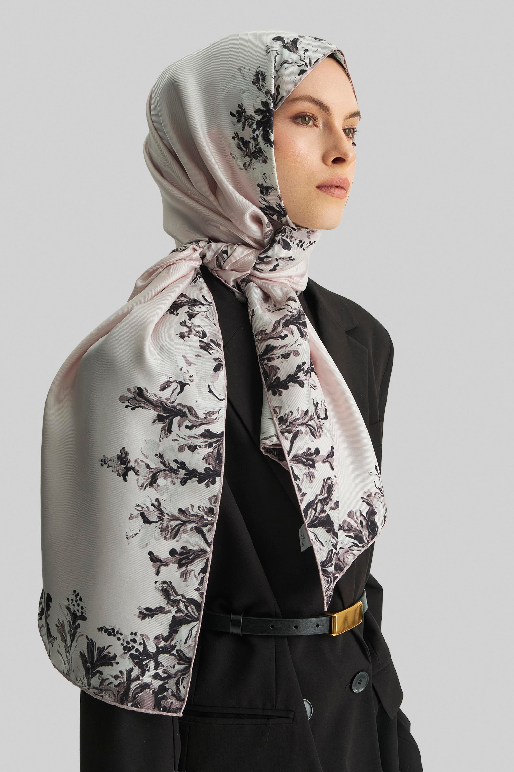 BURCU MULBERRY İPEK ŞAL 70*190 CM - GÜL KURUSU