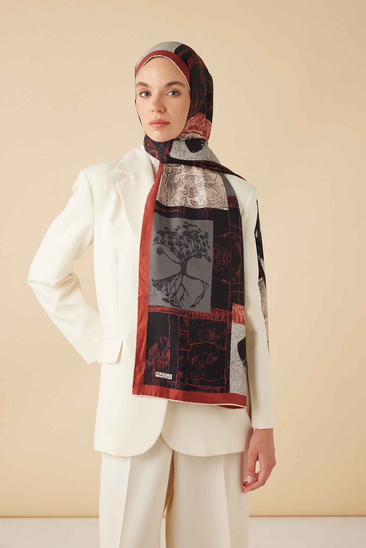 DİDAR MULBERRY İPEK ŞAL 70*190 CM - SİYAH