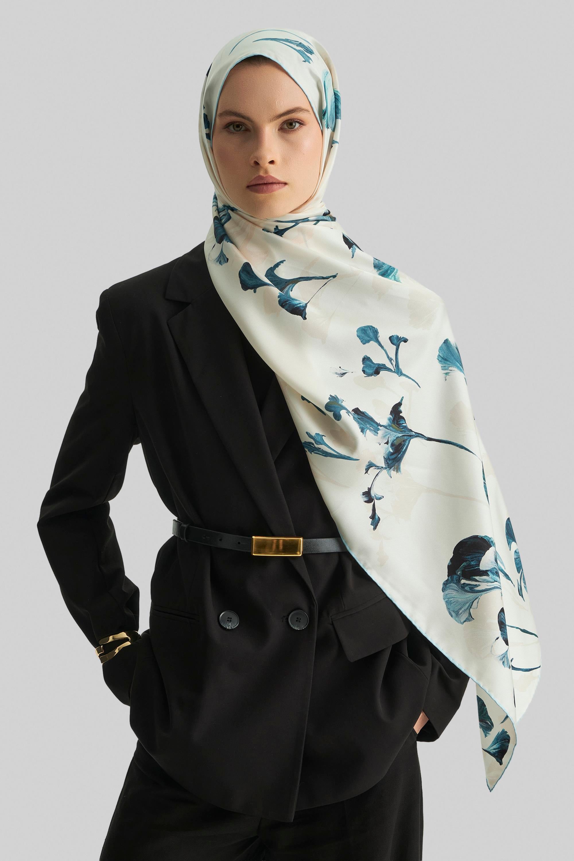 EFLİN MULBERRY İPEK ŞAL 70*190 CM - AÇIK BEJ