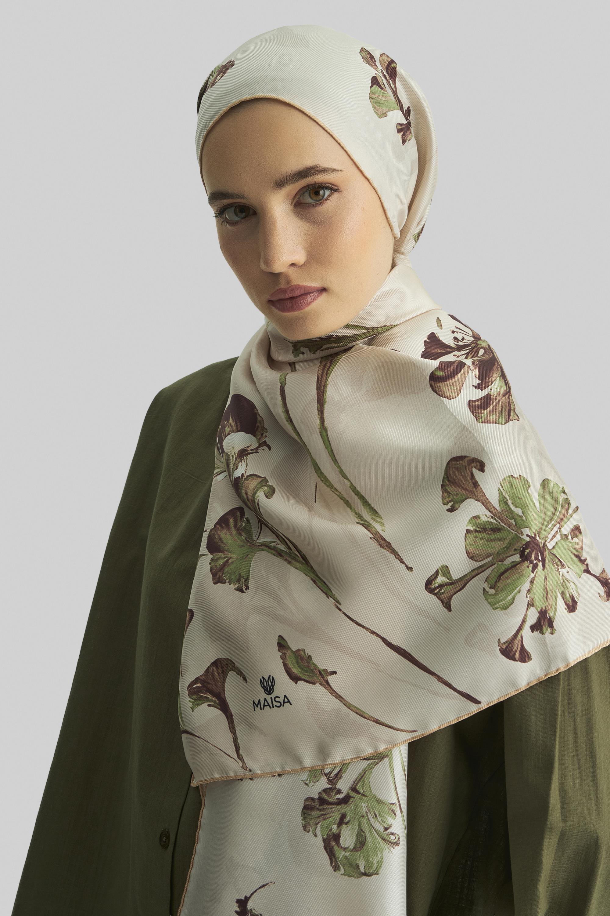 EFLİN MULBERRY İPEK ŞAL 70*190 CM - BEJ