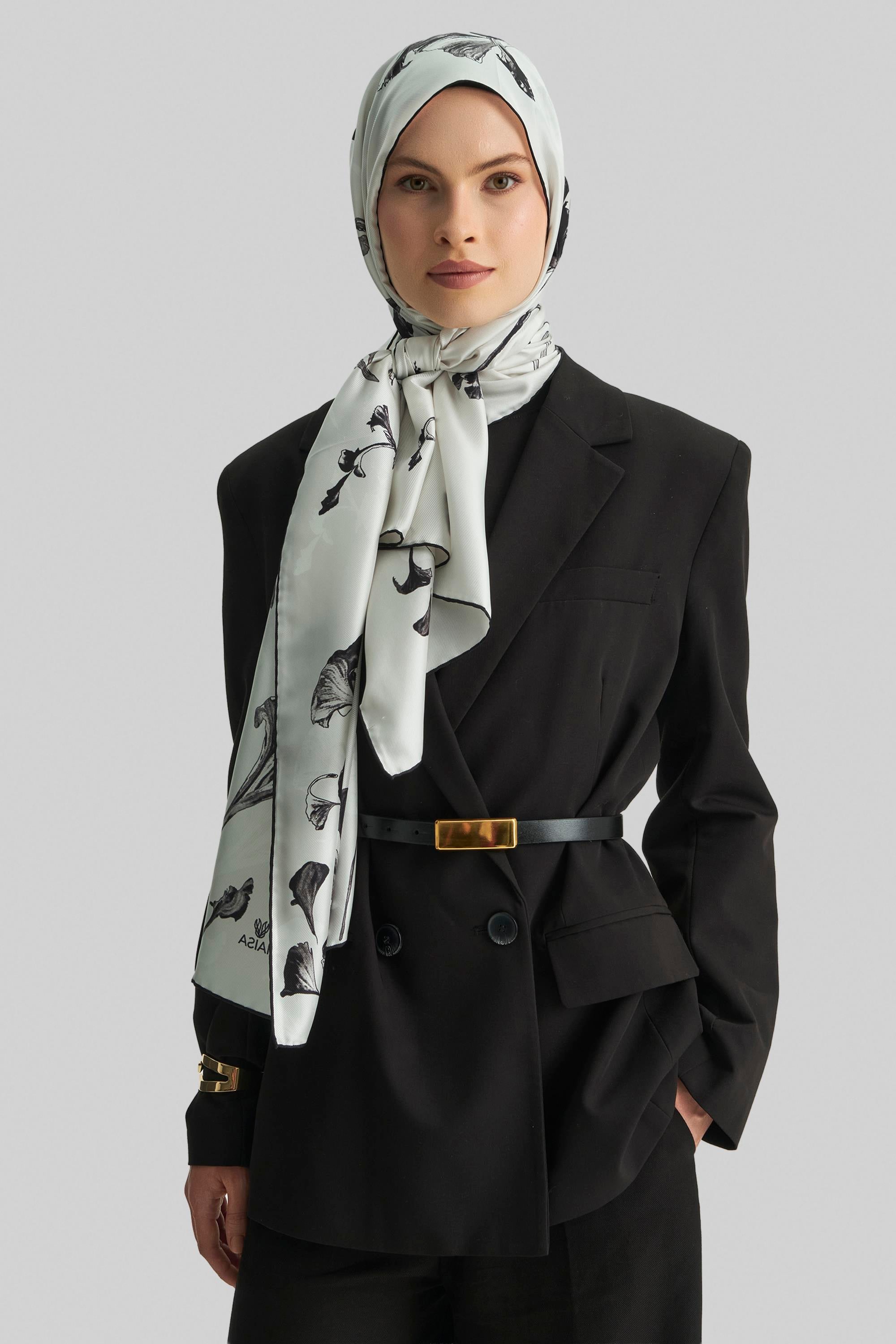 EFLİN MULBERRY İPEK ŞAL 70*190 CM - EKRU