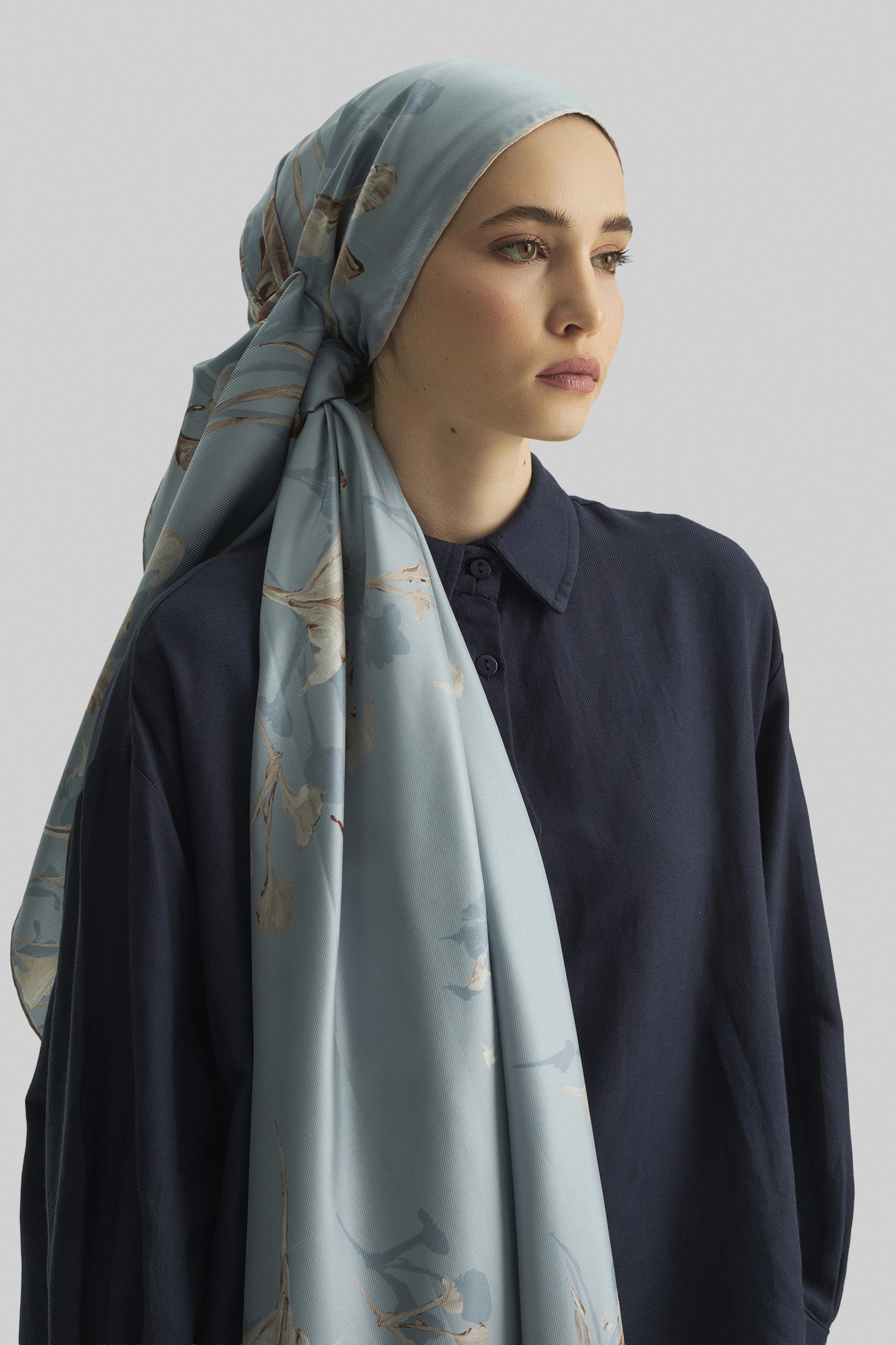 EFLİN MULBERRY İPEK ŞAL 70*190 CM - VİZON