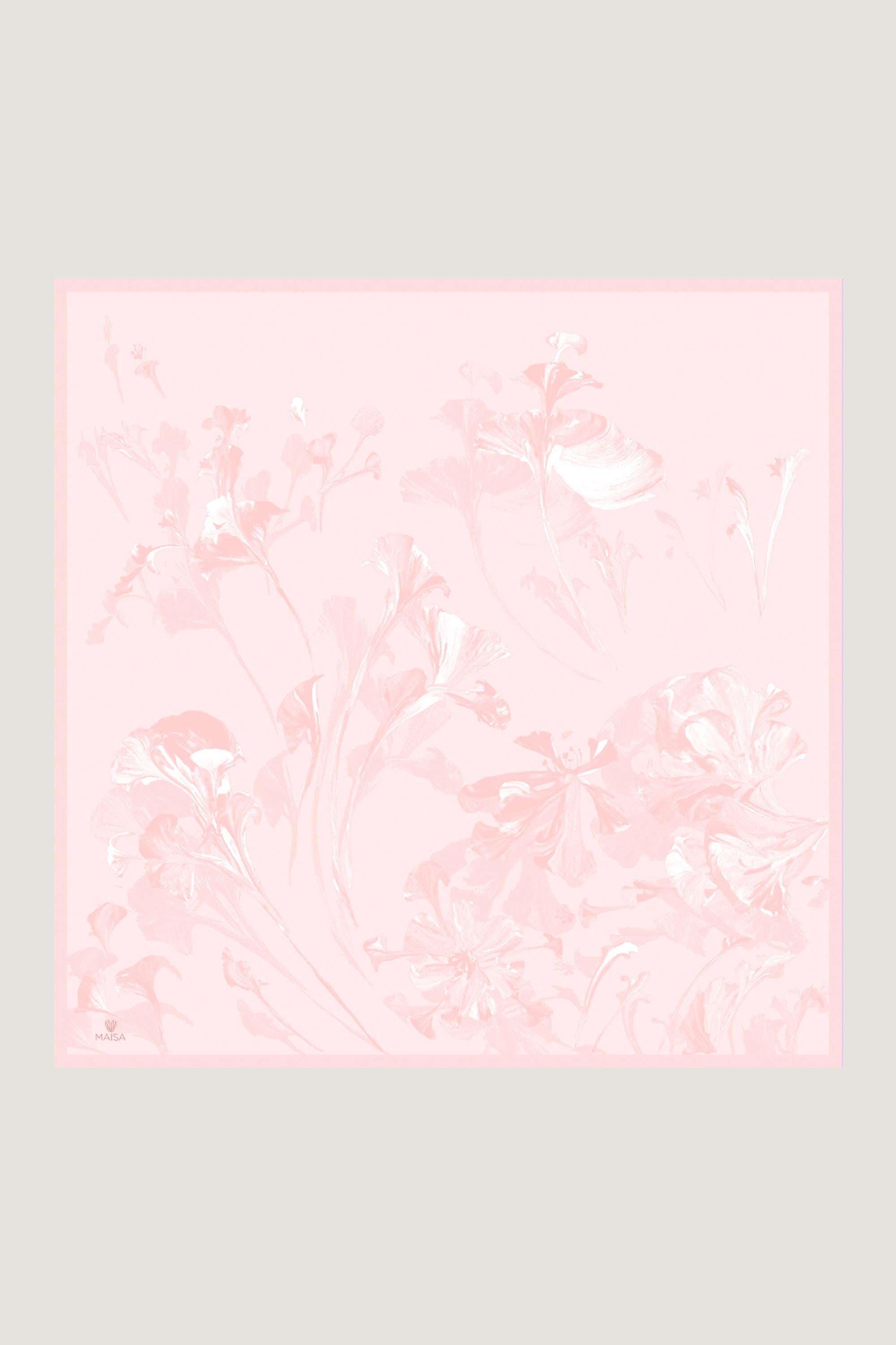 EFLİN TİVİL İPEK EŞARP 90*90 CM - PUDRA PEMBE