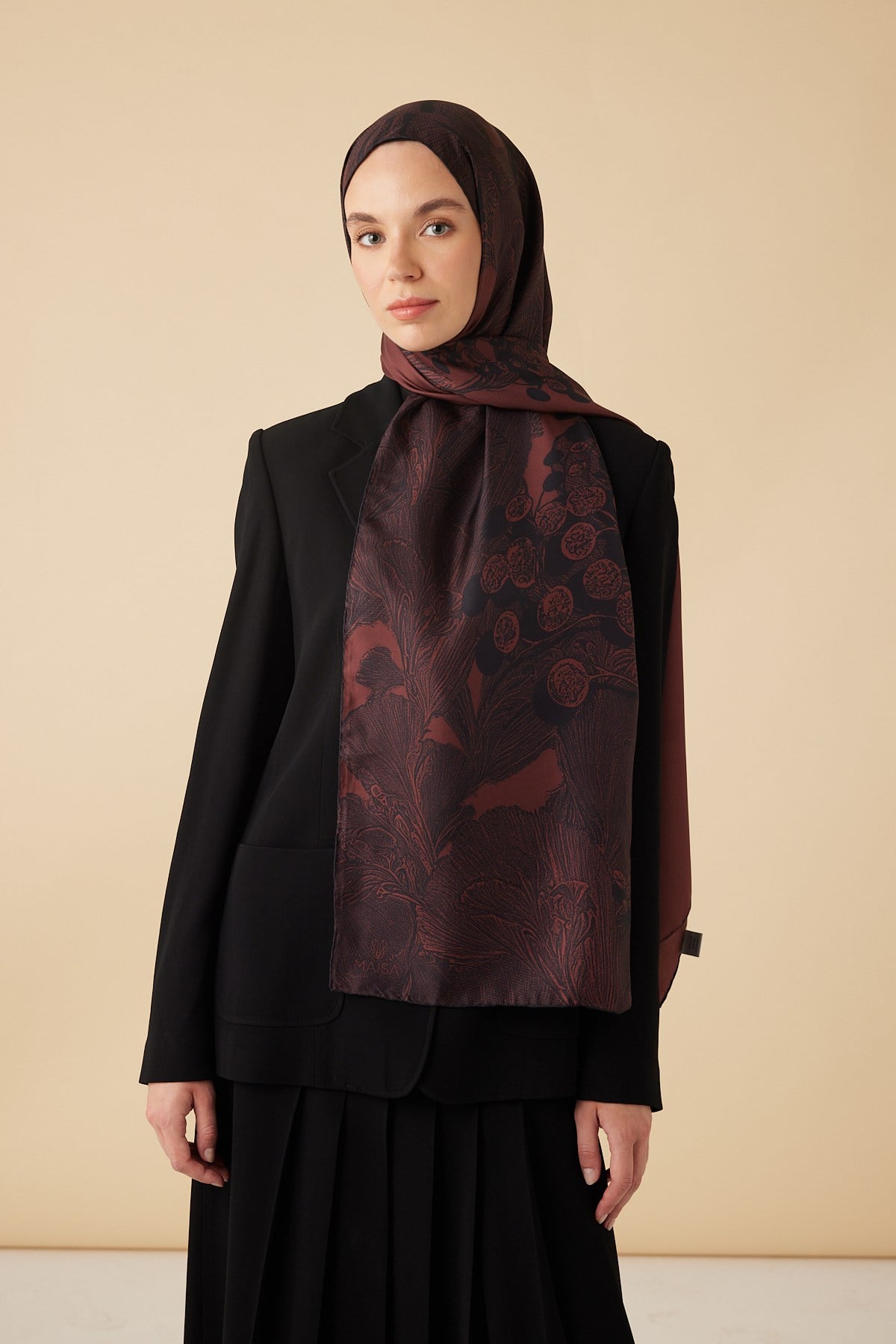 EFNA MULBERRY İPEK ŞAL 70*190 CM - VİŞNE
