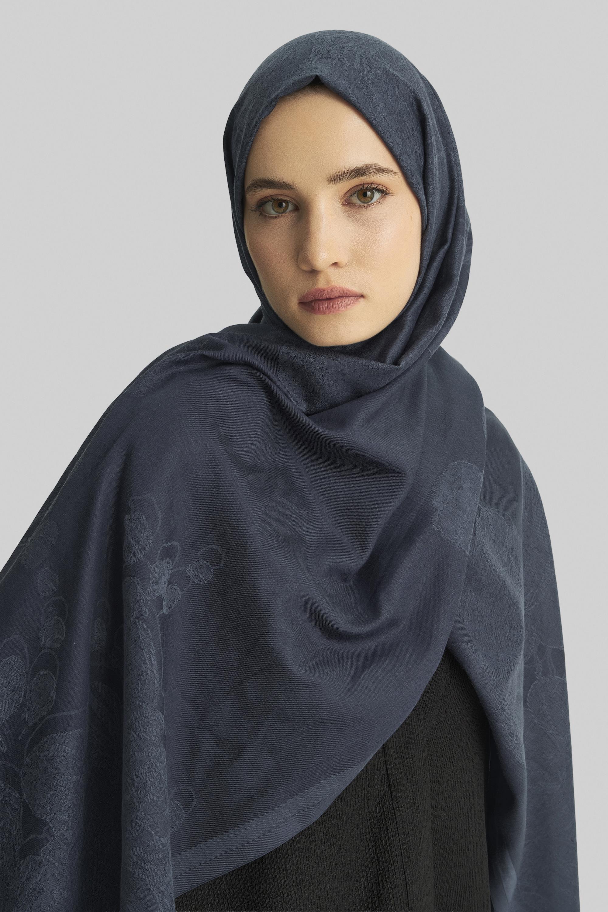 EFRAZ PAMUK İPEK ŞAL-INDIGO