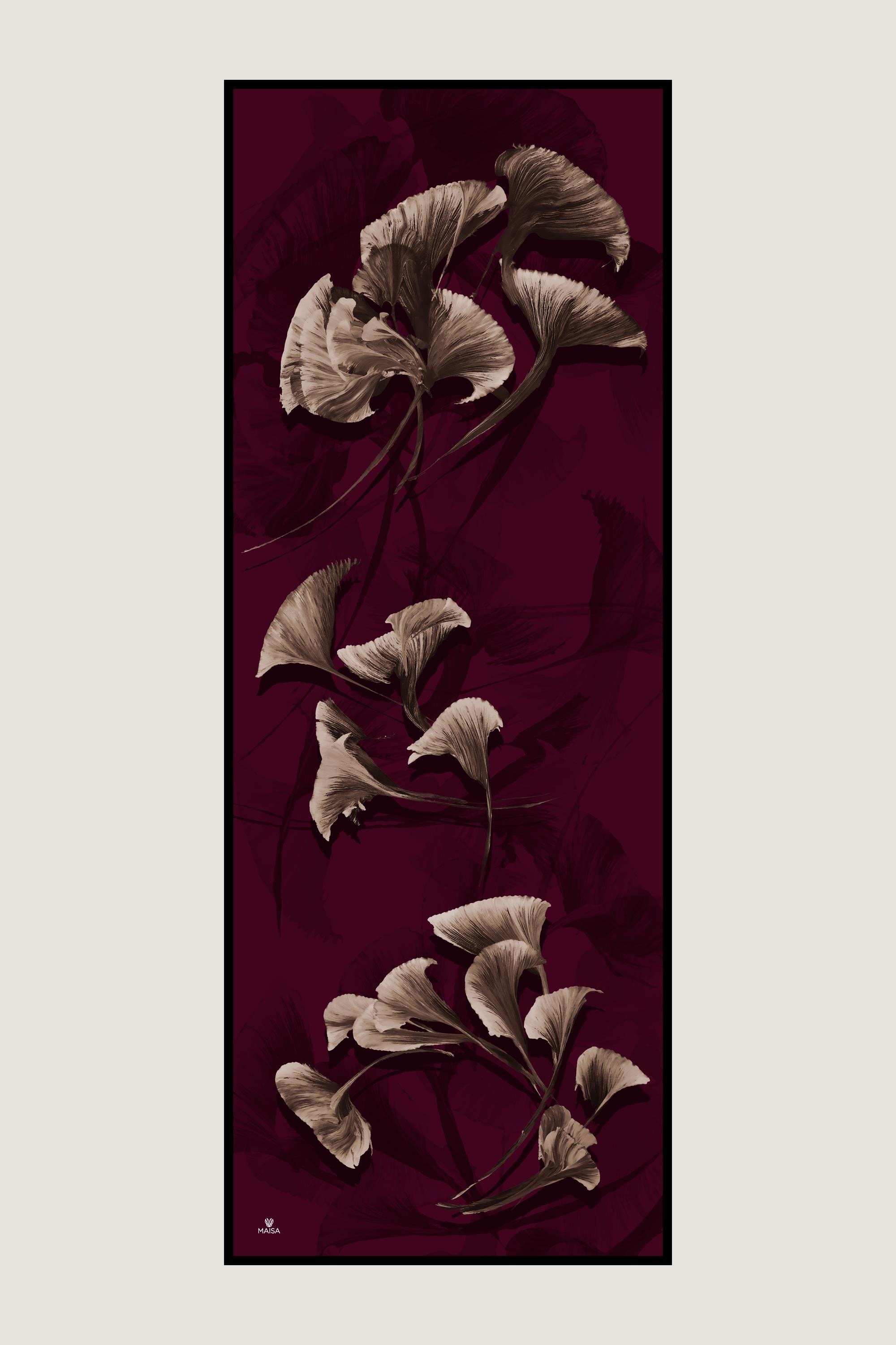 EFZA KREP İPEK ŞAL 70*190 CM - BORDO