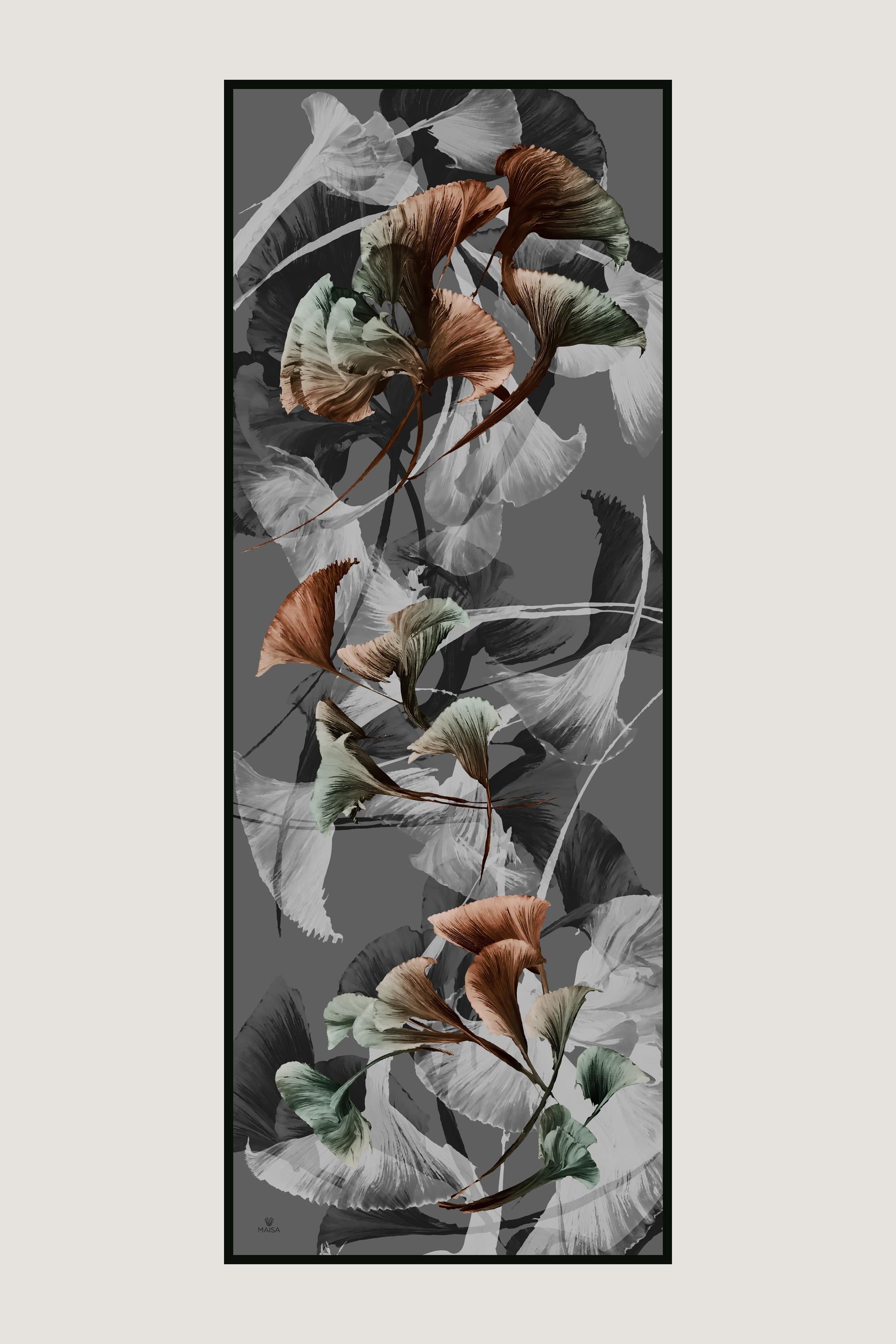 EFZA KREP İPEK ŞAL 70*190 CM - GRİ