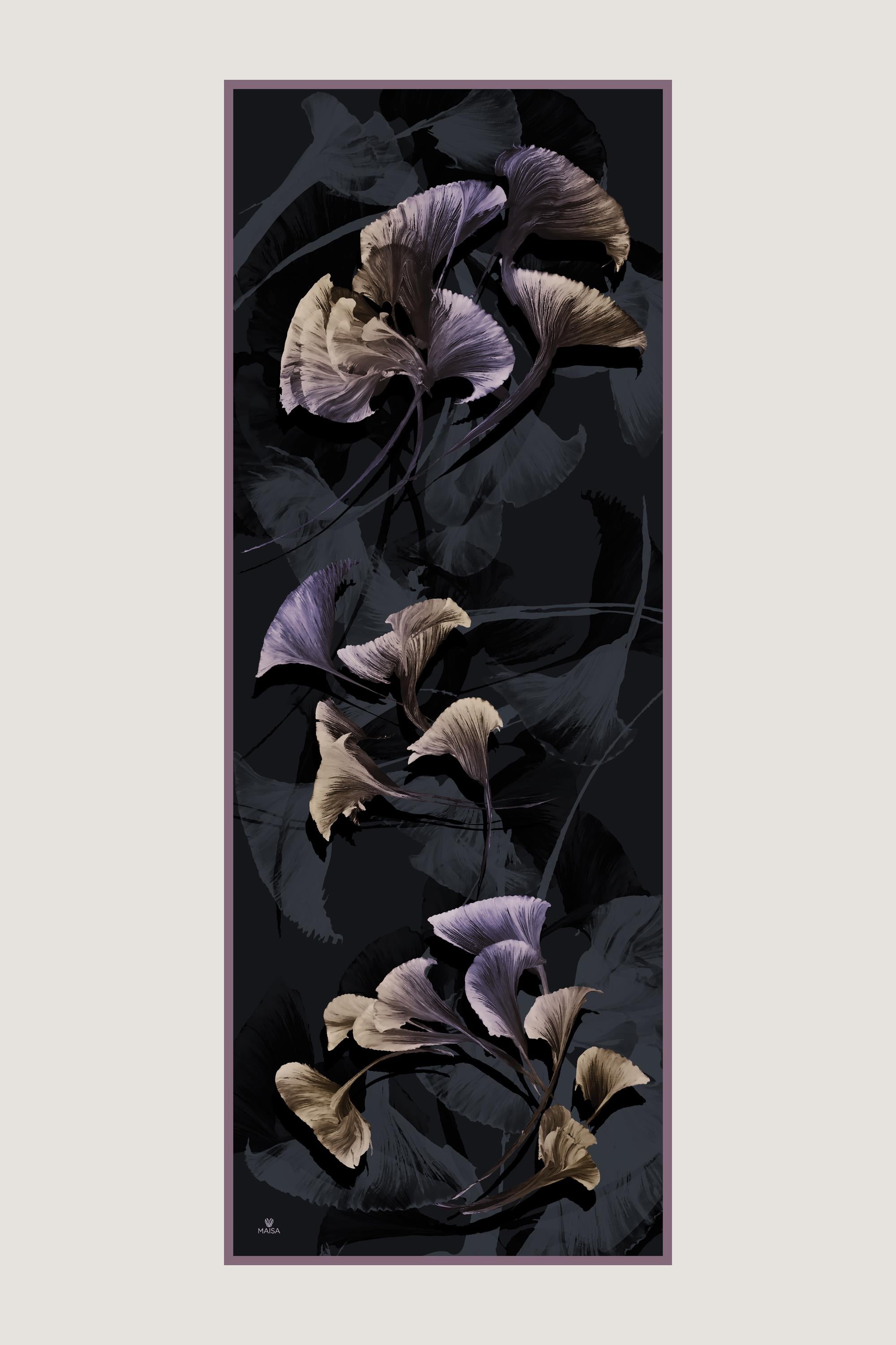 EFZA KREP İPEK ŞAL 70*190 CM - LACİVERT