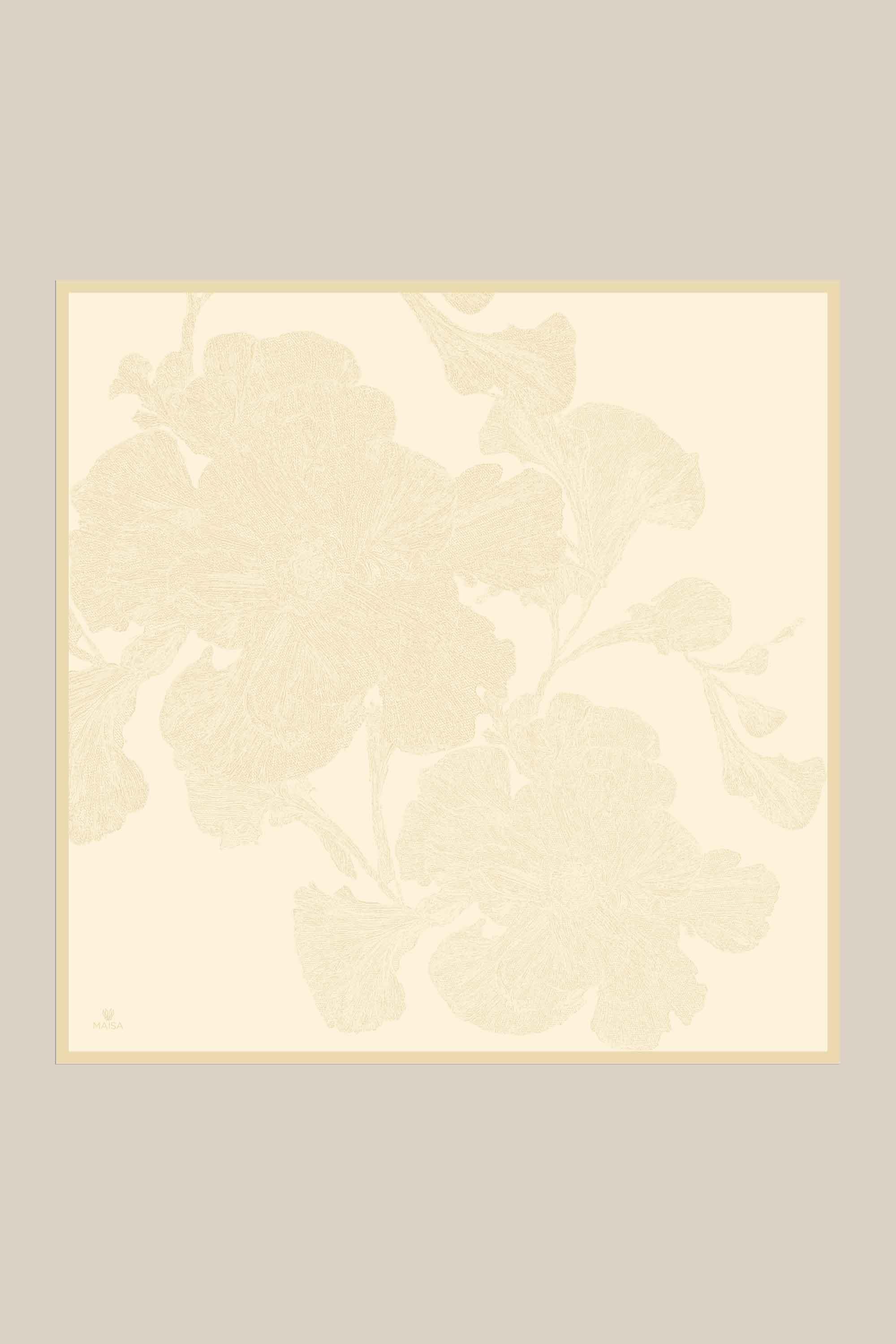 FARAH MULBERRY İPEK EŞARP 90*90 CM - AÇIK SARI