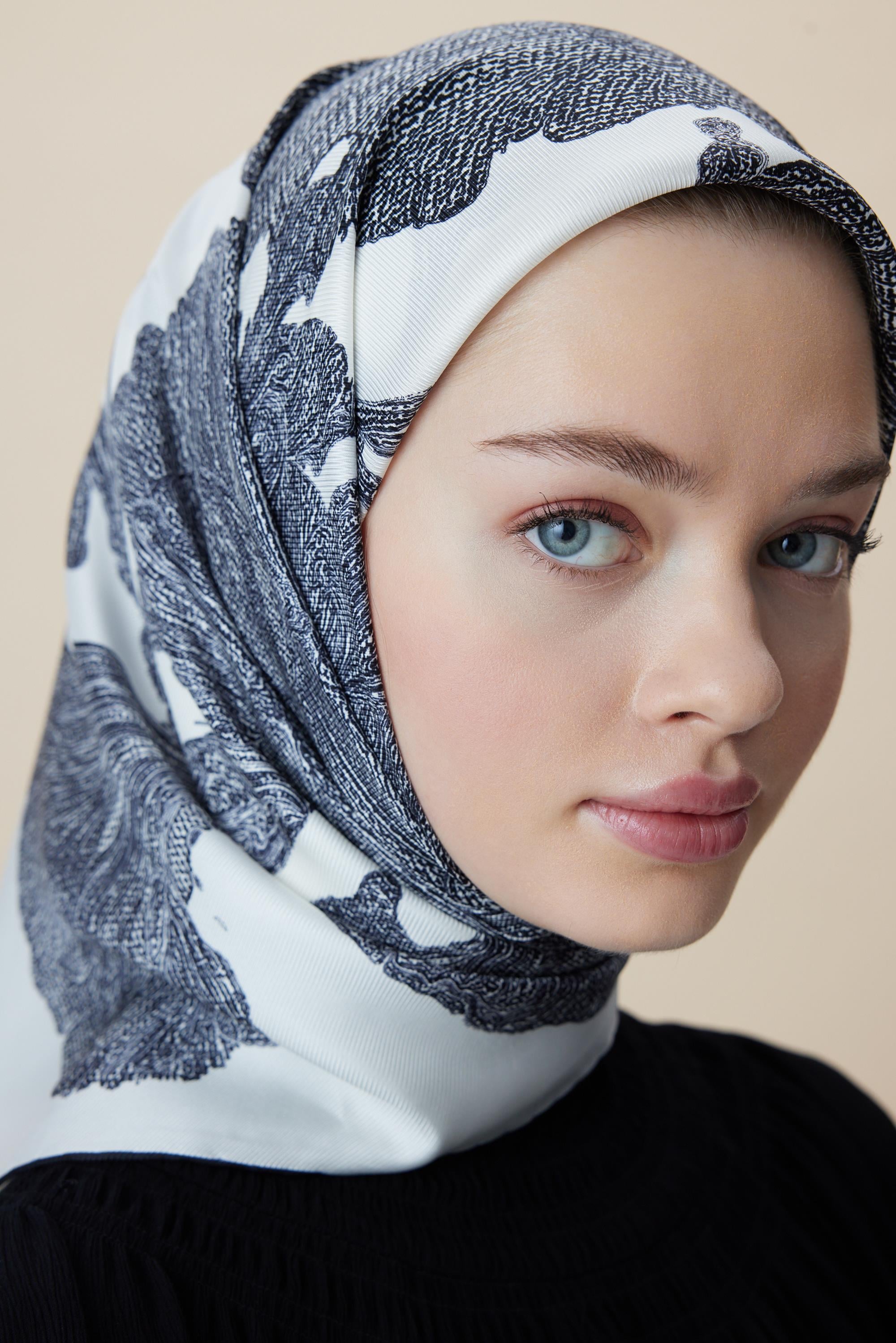FARAH MULBERRY İPEK EŞARP 90*90 CM - DUMAN