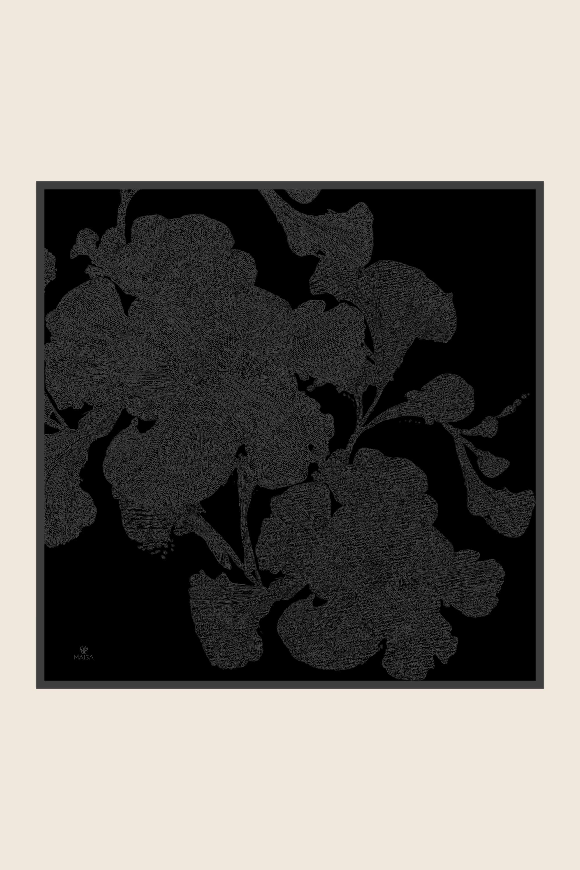 FARAH MULBERRY İPEK EŞARP 90*90 CM - FÜME