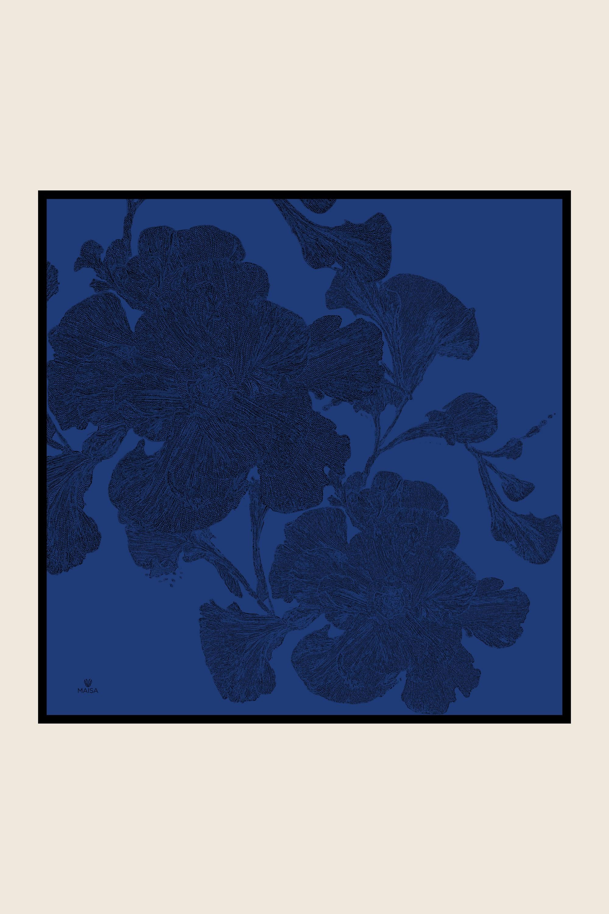 FARAH MULBERRY İPEK EŞARP 90*90 CM - SAKS