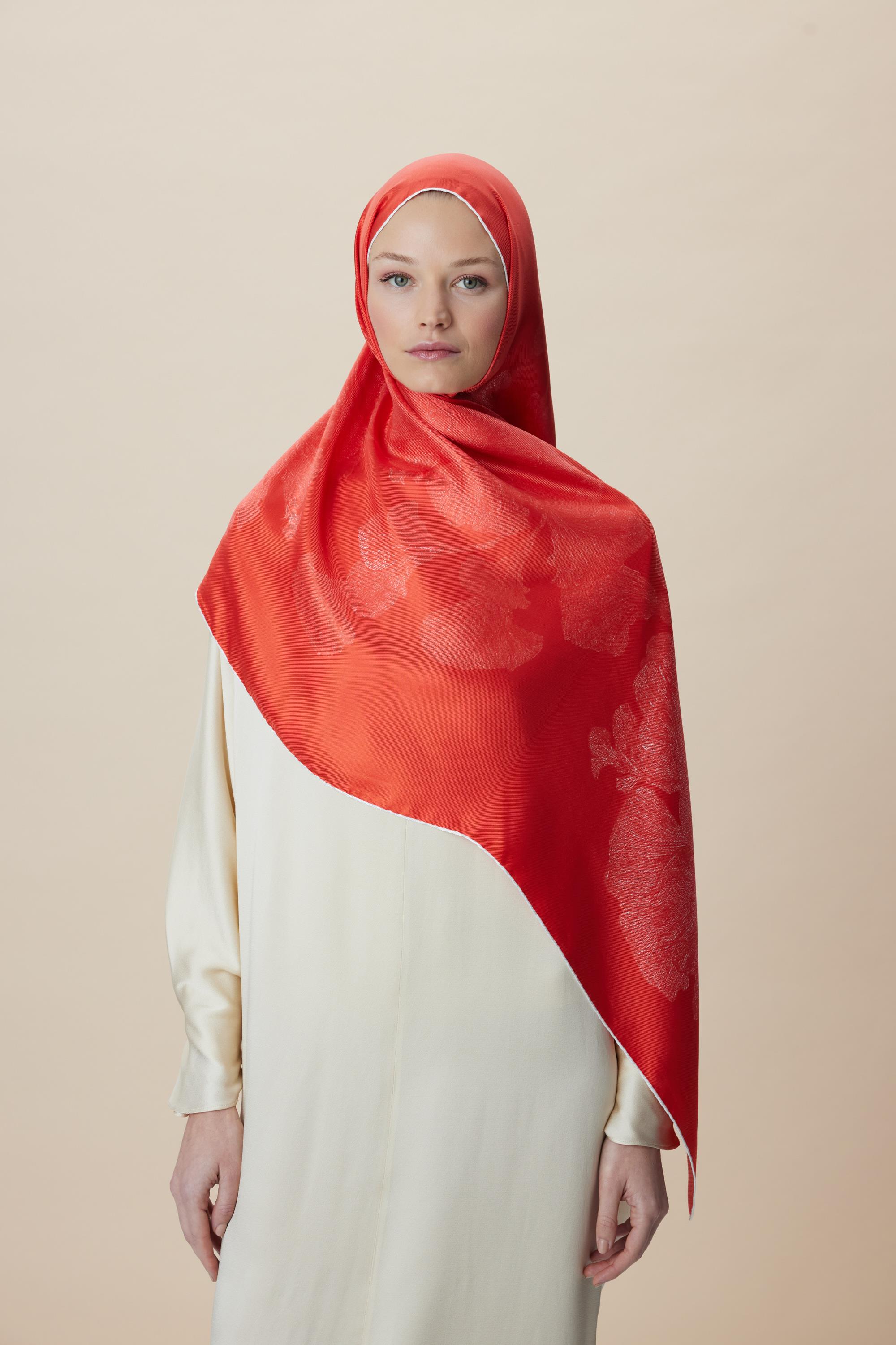 FARAH MULBERRY İPEK ŞAL 70*190 - MERCAN