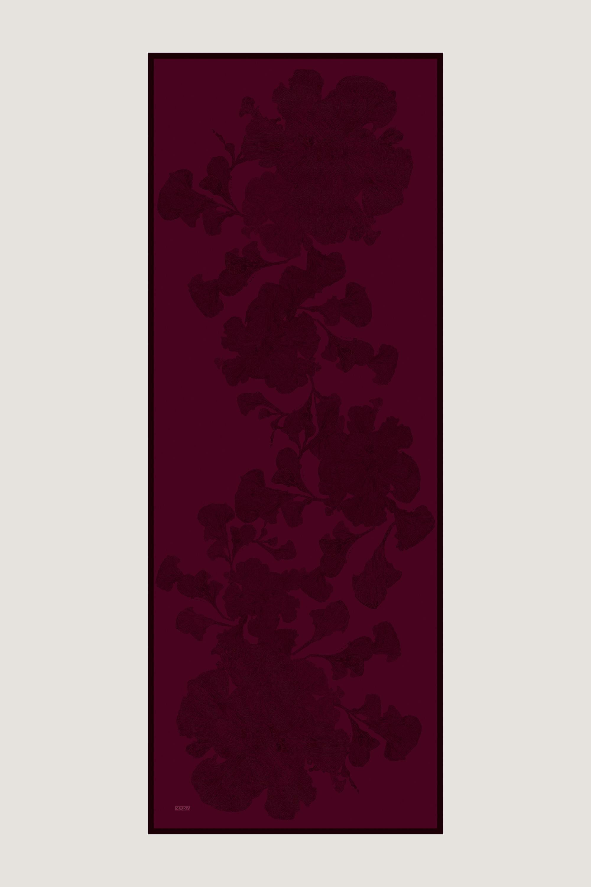 FARAH MULBERRY İPEK ŞAL 70*190 - MÜRDÜM