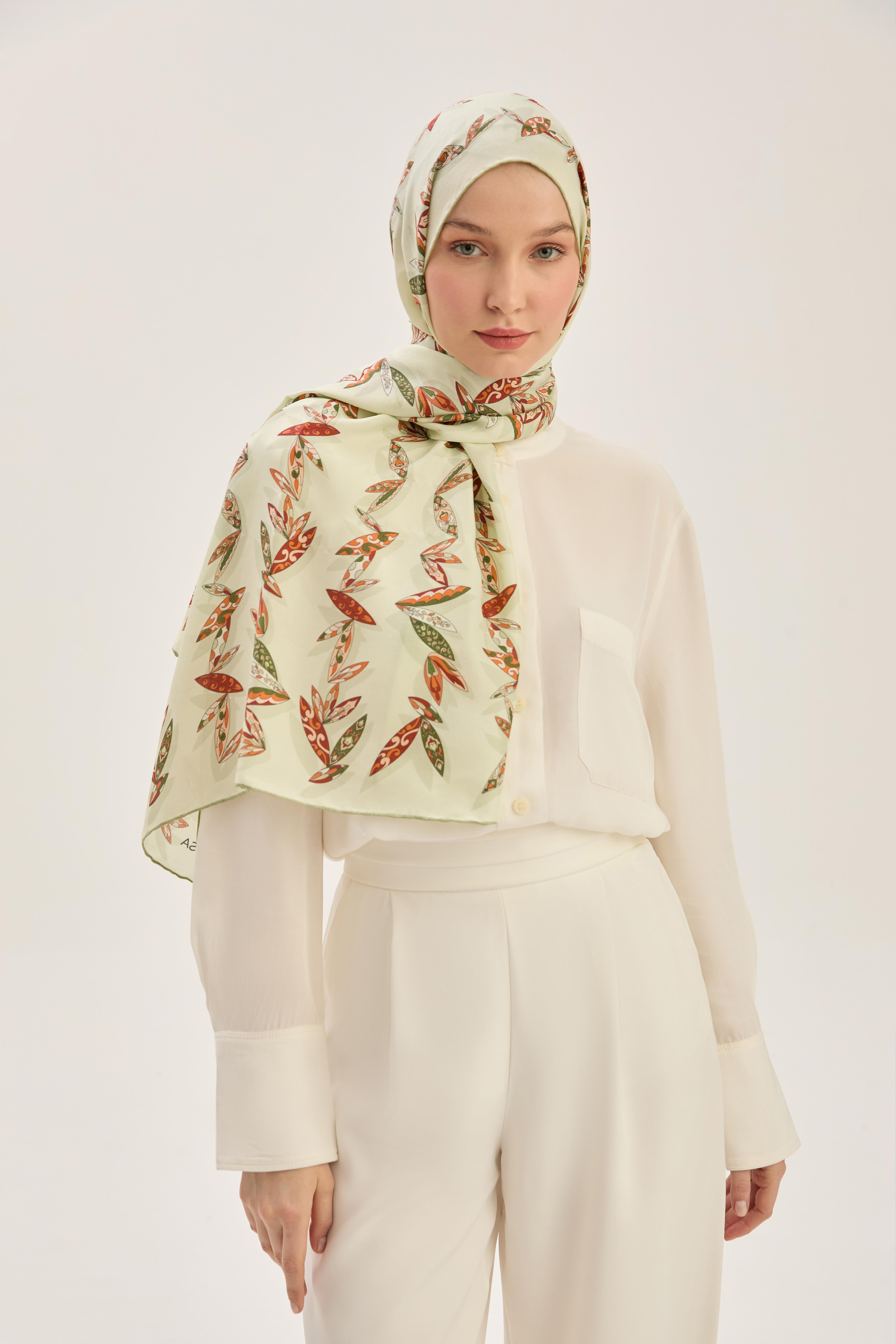 FER PAMUK İPEK ŞAL 70*190 CM - FISTIK YEŞİLİ