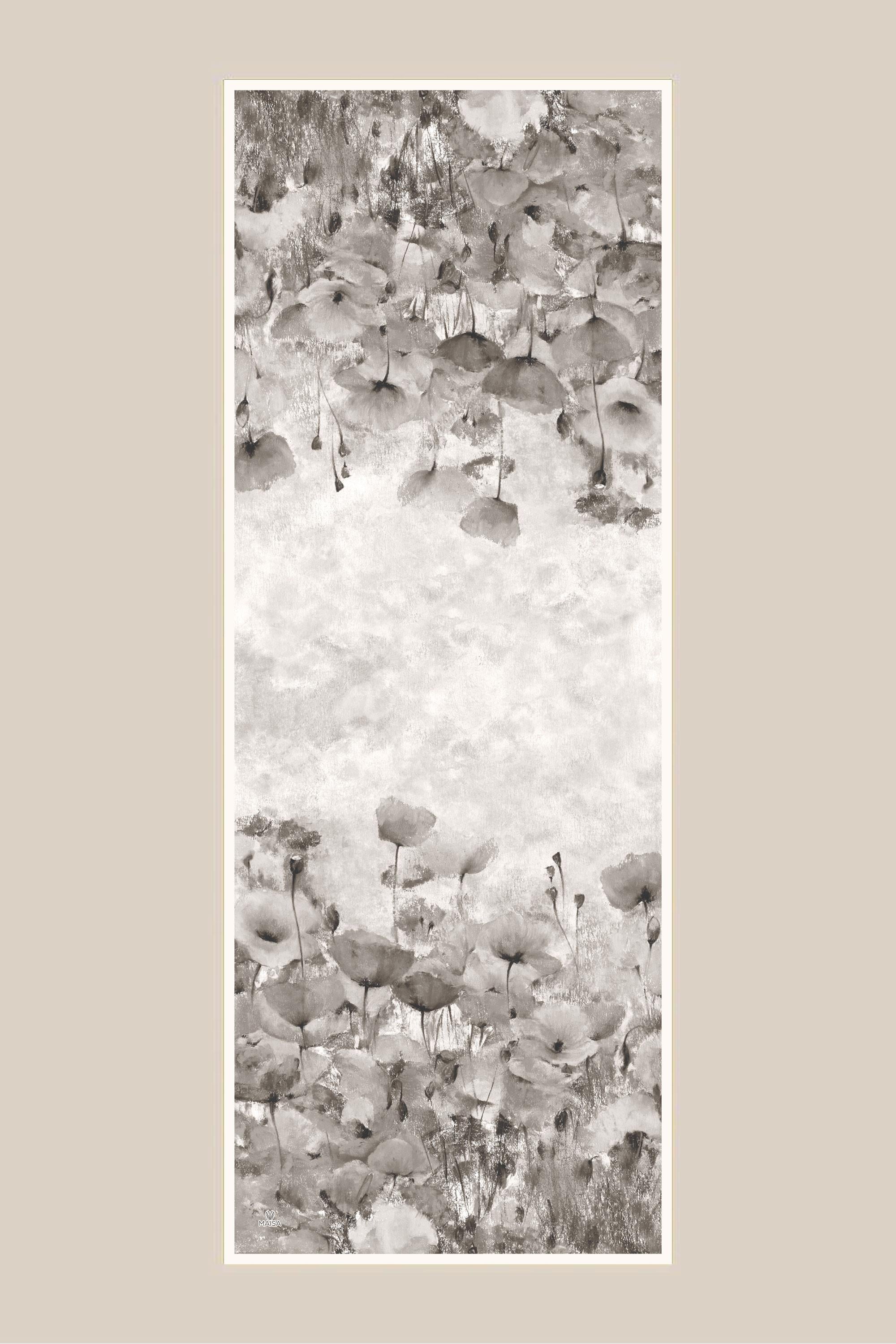 GELİNCİK KREP İPEK ŞAL 70*190 CM - TAŞ