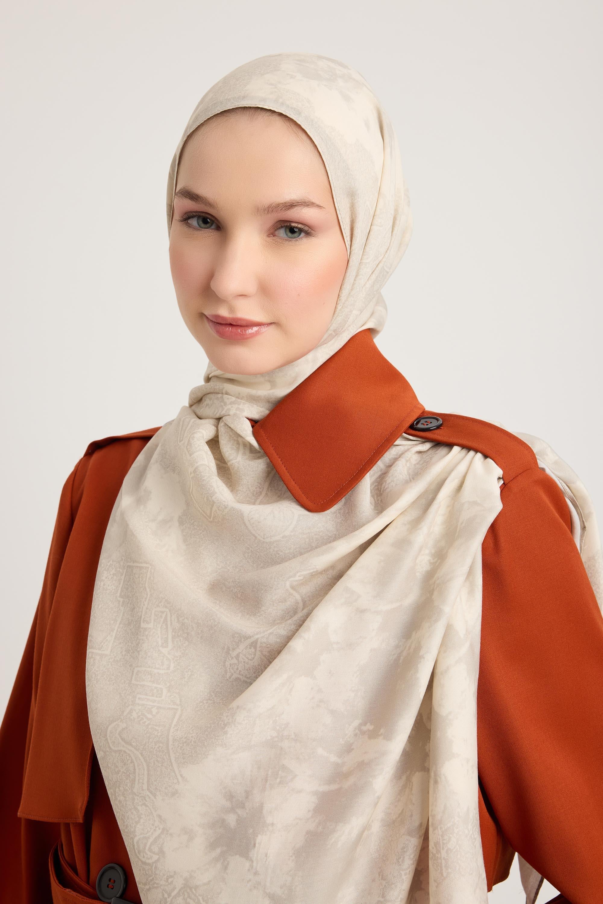 GÜLRUH FLOŞ VİSKON ŞAL 70*190 CM - BEJ