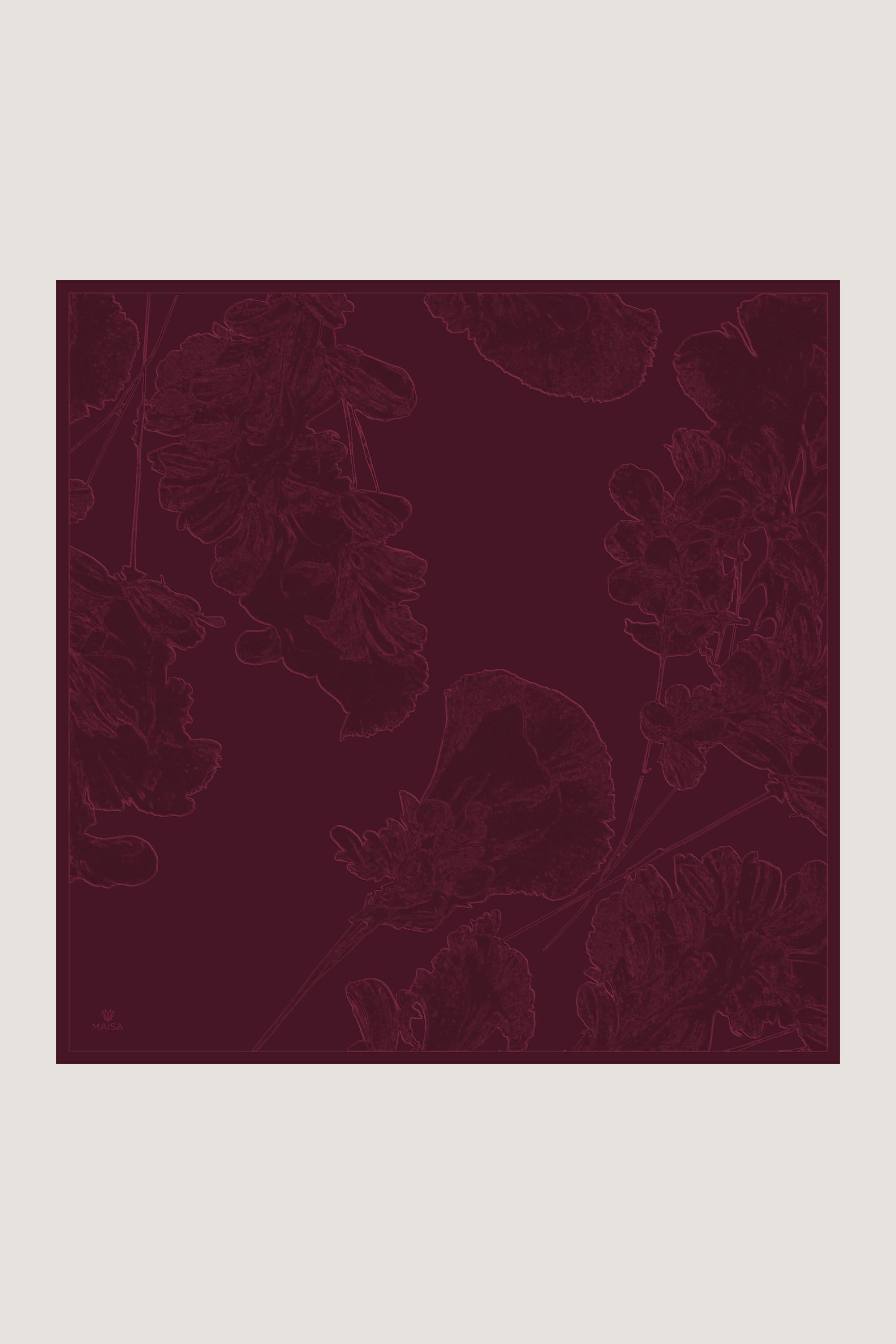 HALE TİVİL İPEK EŞARP 90*90 CM - BORDO