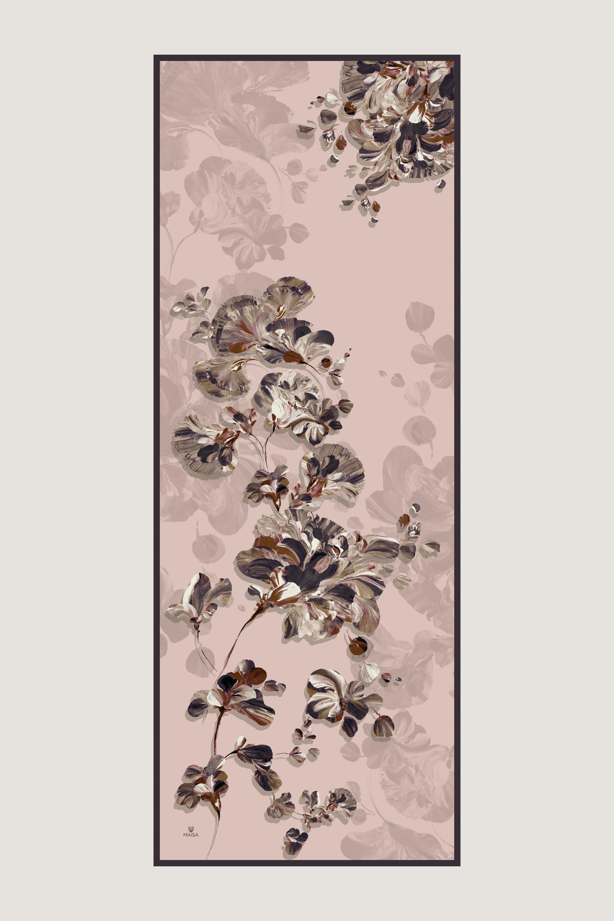 KEHRİBAR KREP İPEK ŞAL 70*190 CM - PUDRA PEMBE