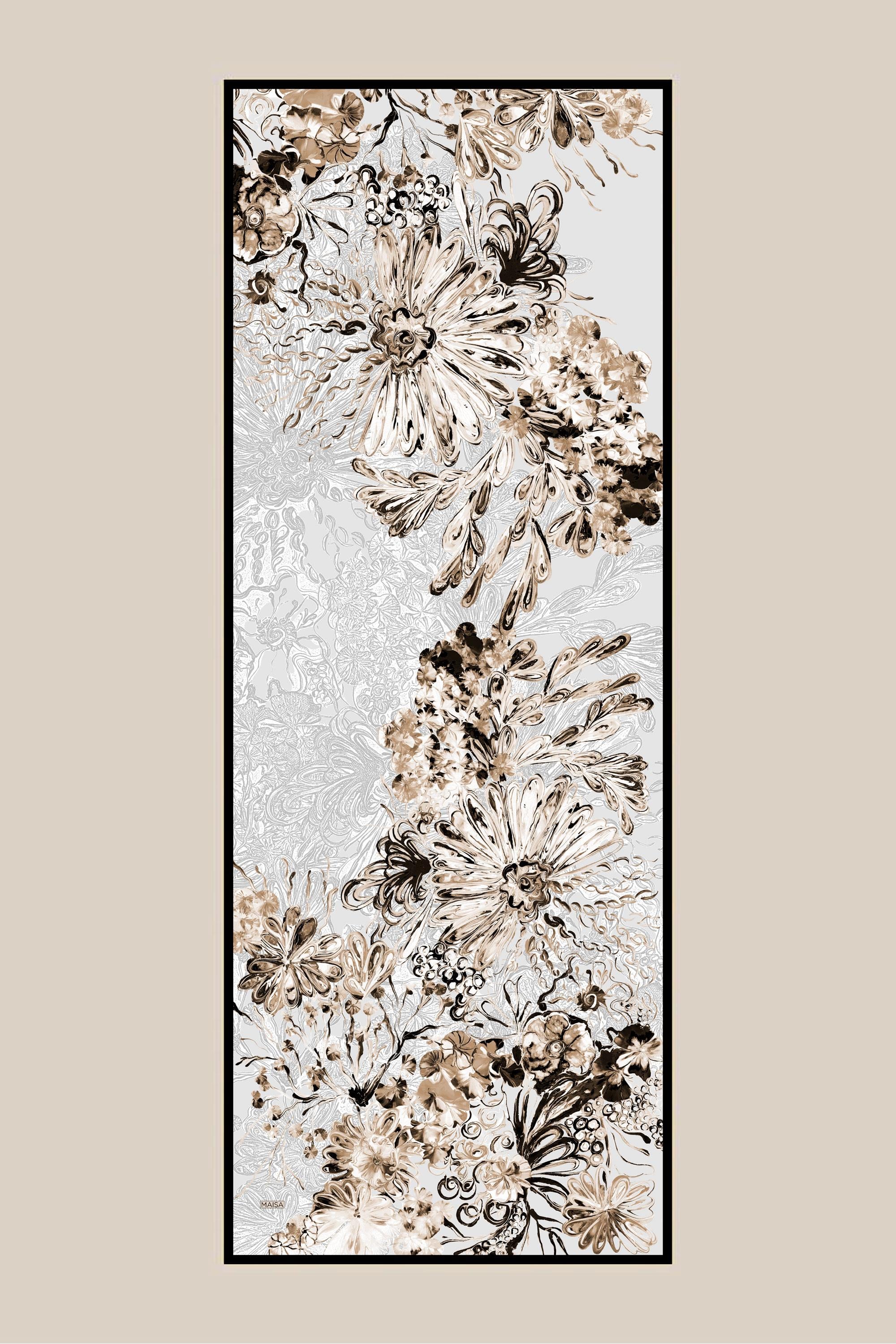 KORAL KREP İPEK ŞAL 70*190 CM - TAŞ