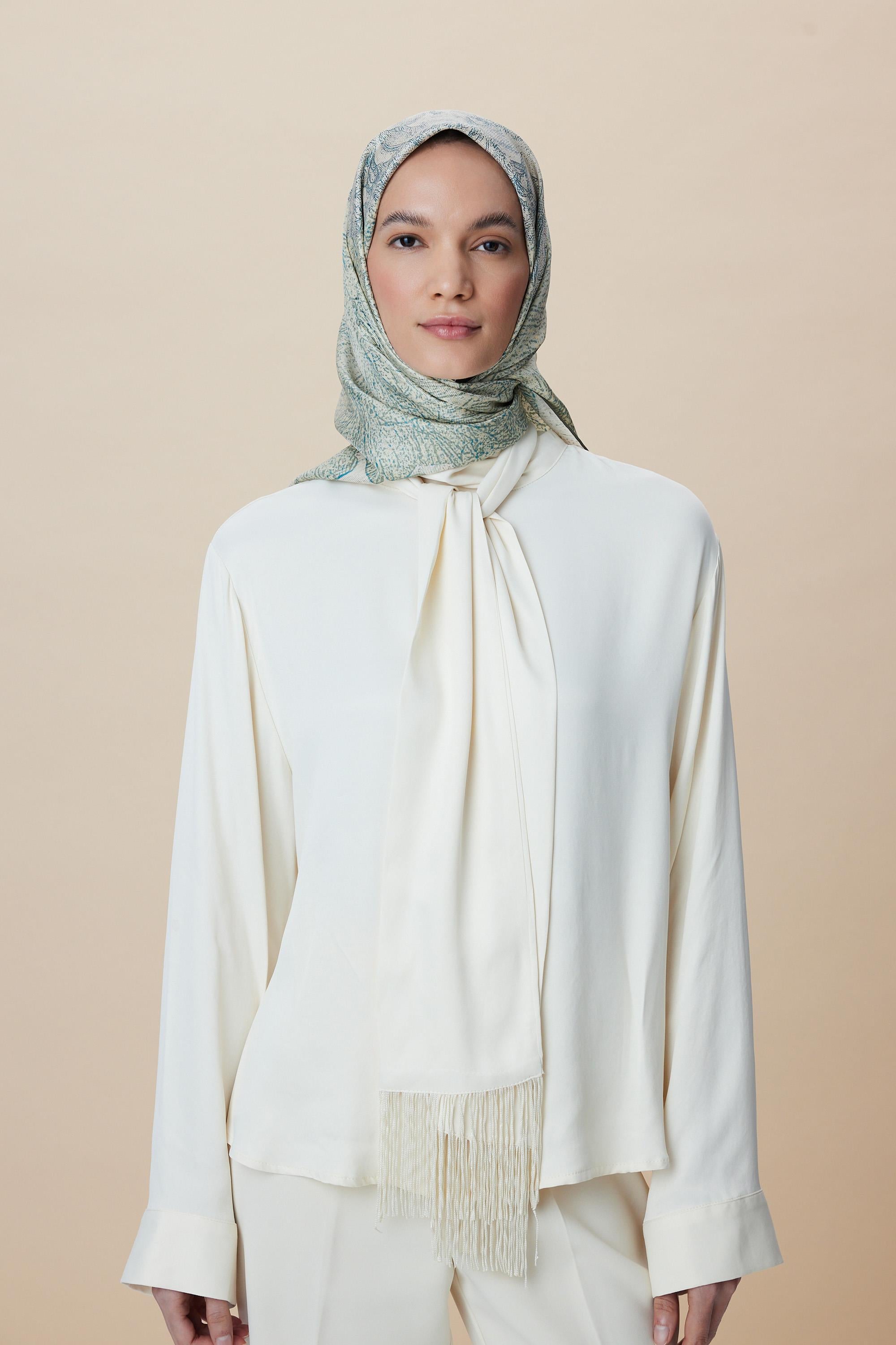 KÜN MULBERRY İPEK EŞARP 90*90 CM - YEŞİL