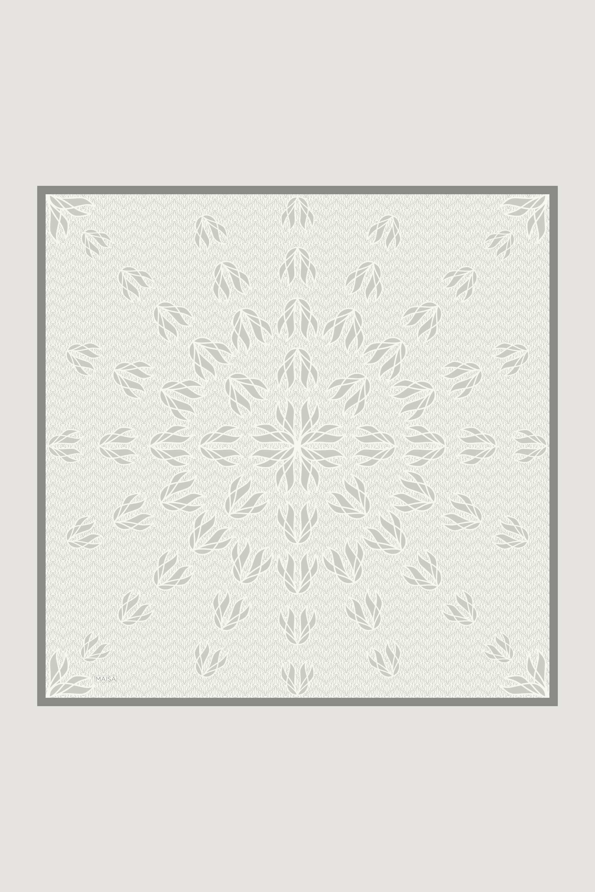 LAVİ TİVİL İPEK EŞARP 90*90 CM - EKRU