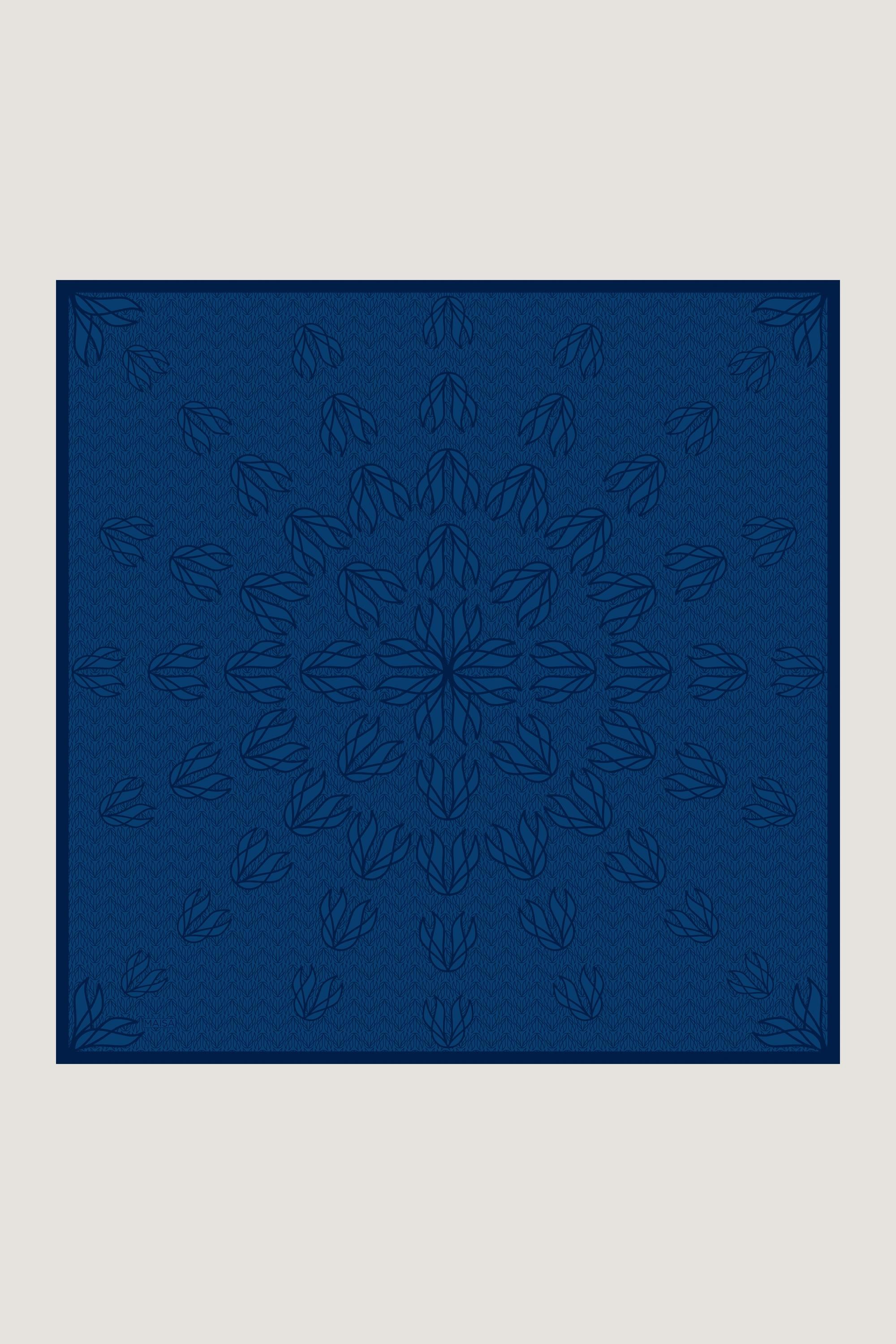 LAVİ TİVİL İPEK EŞARP 90*90 CM - LACİVERT