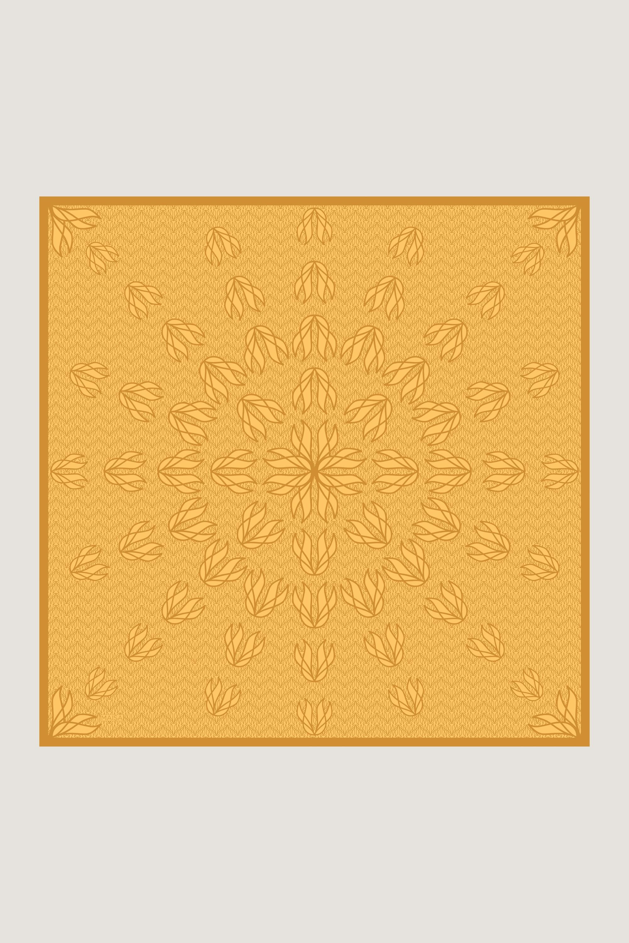 LAVİ TİVİL İPEK EŞARP 90*90 CM - SARI