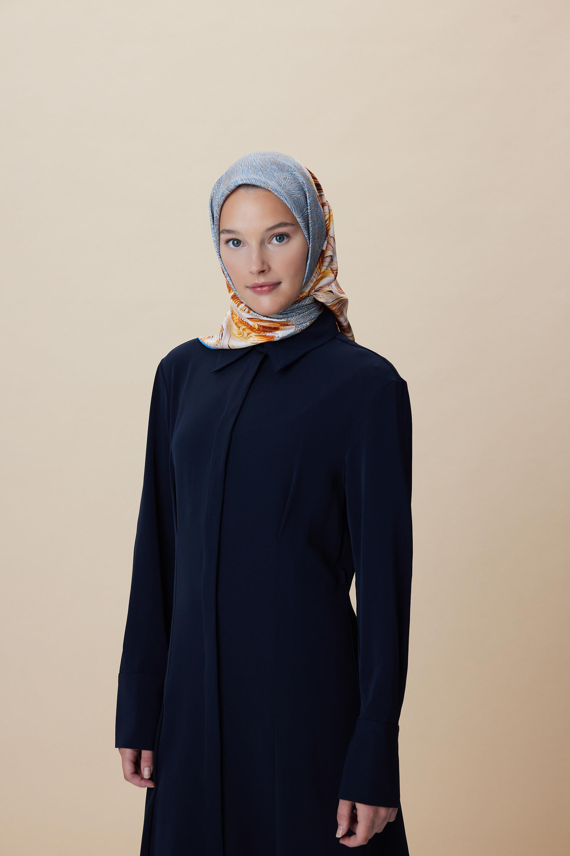 LUNA TİVİL İPEK EŞARP 90*90 CM - KREM