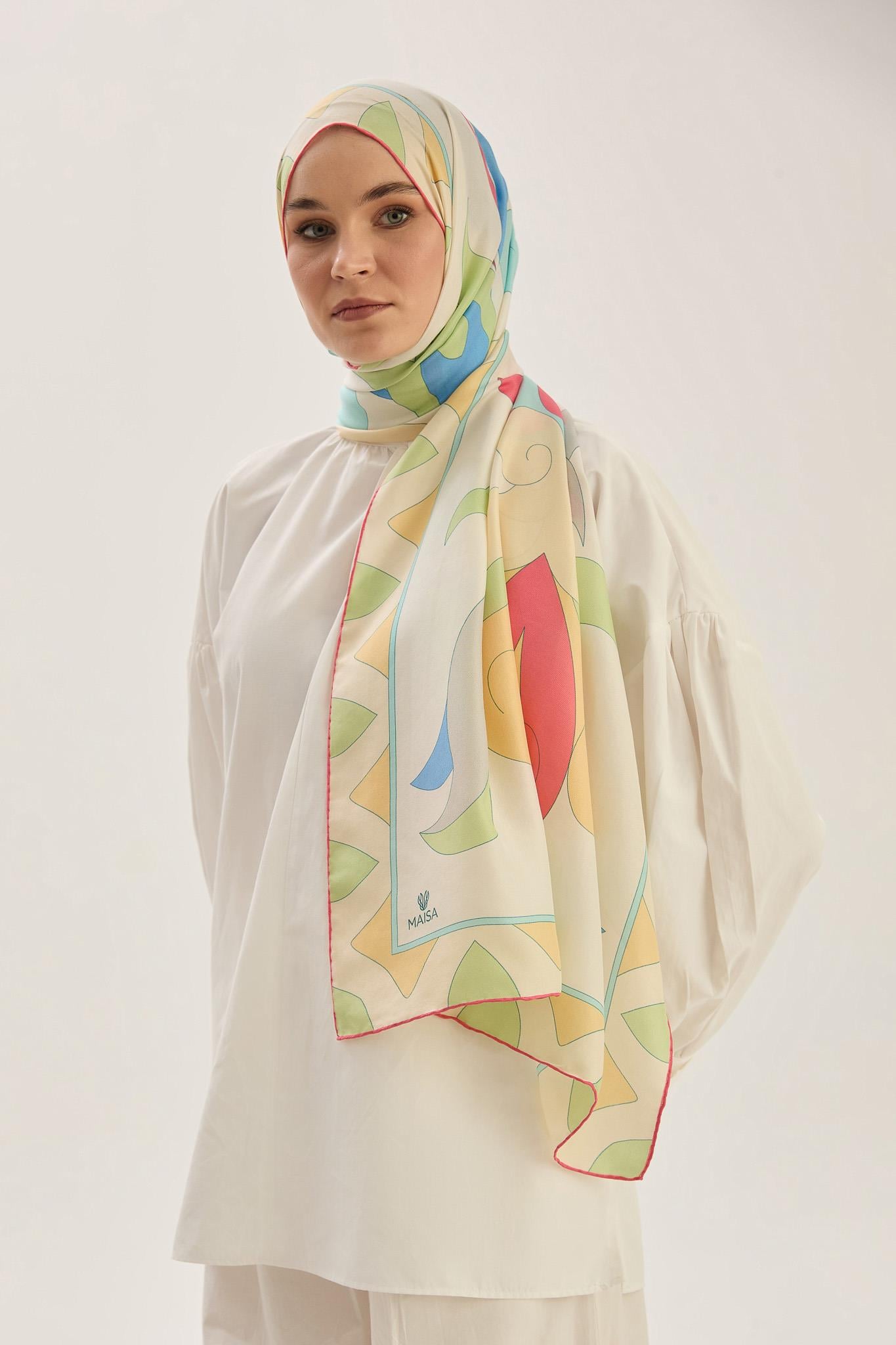 MAH PAMUK İPEK ŞAL 70*190 CM - PEMBE