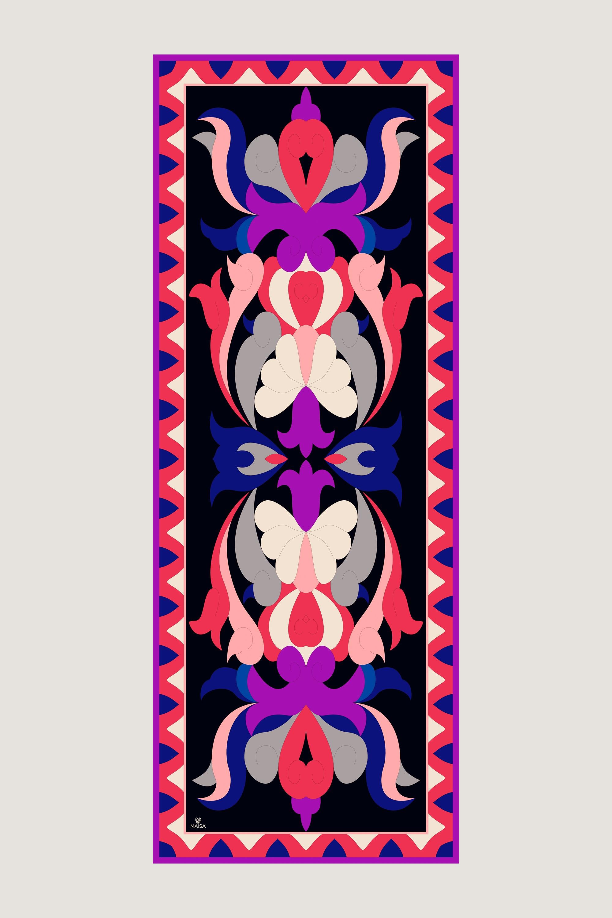 MAH YÜN İPEK ŞAL 70*190 CM - FUŞYA 