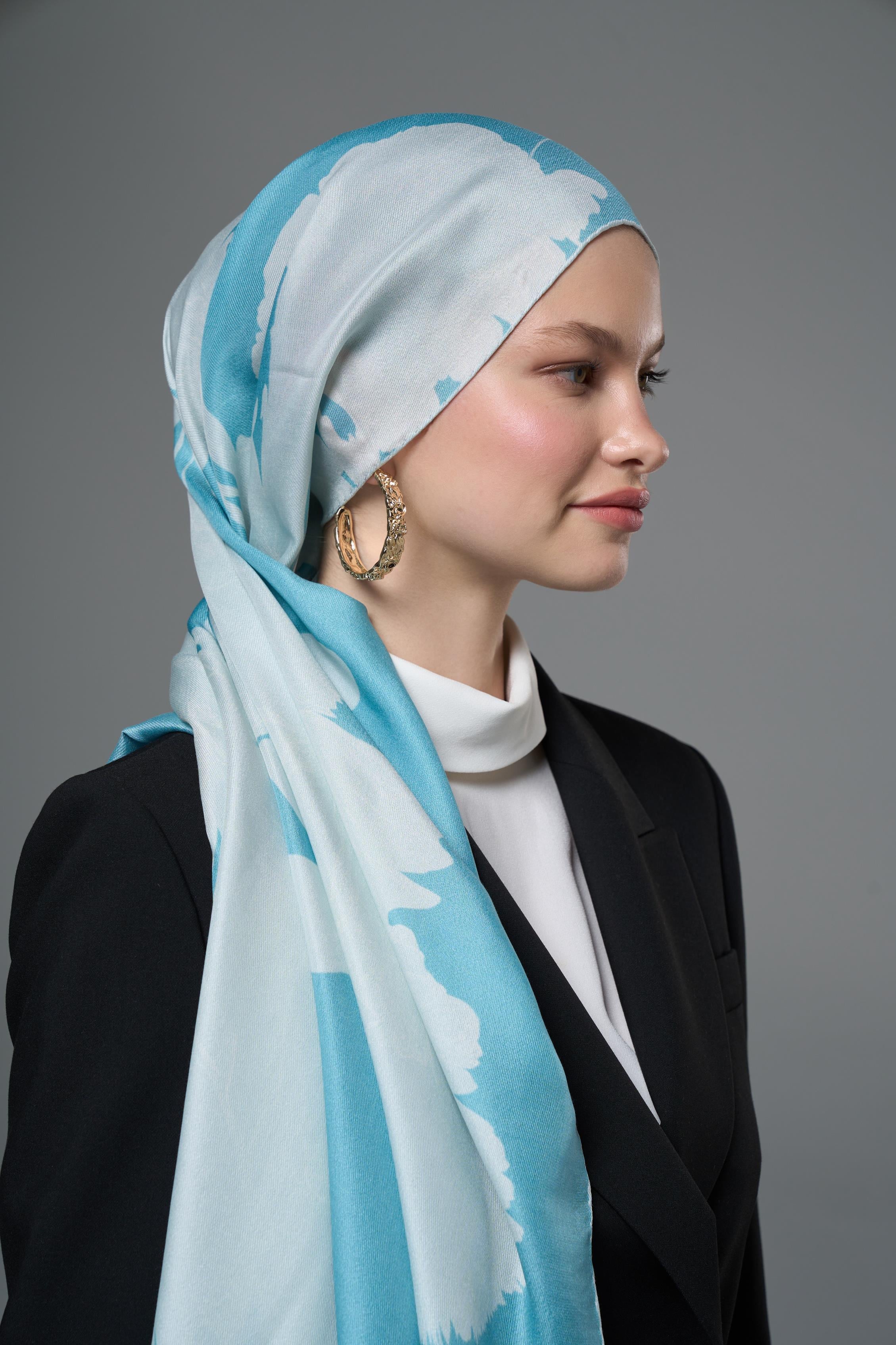 MAHİ PAMUK İPEK ŞAL 70*190 – TURKUAZ