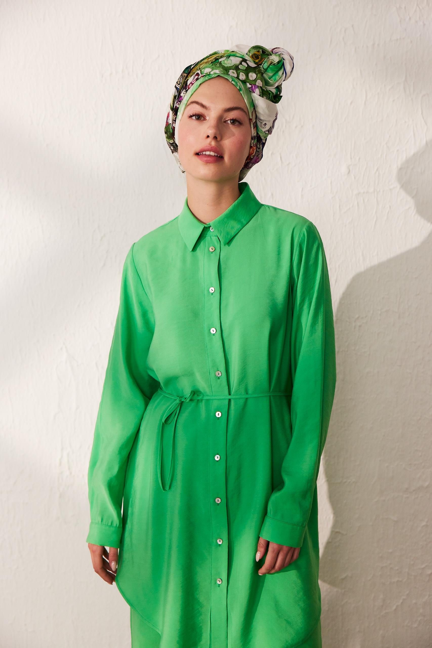 MİLE GÖMLEK TUNİK - YEŞİL