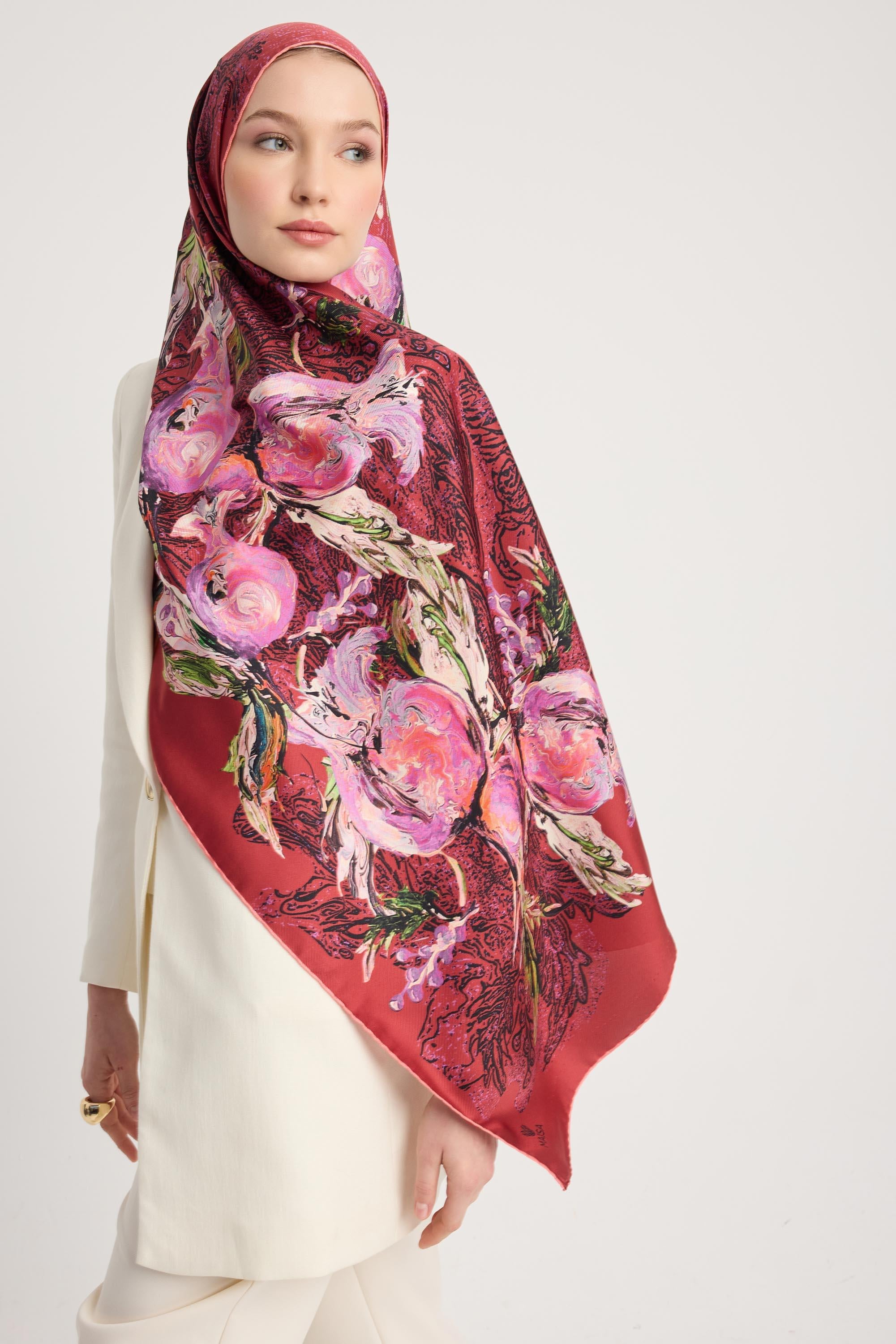 NARDEN MULBERRY İPEK ŞAL 70*190 CM - FUŞYA