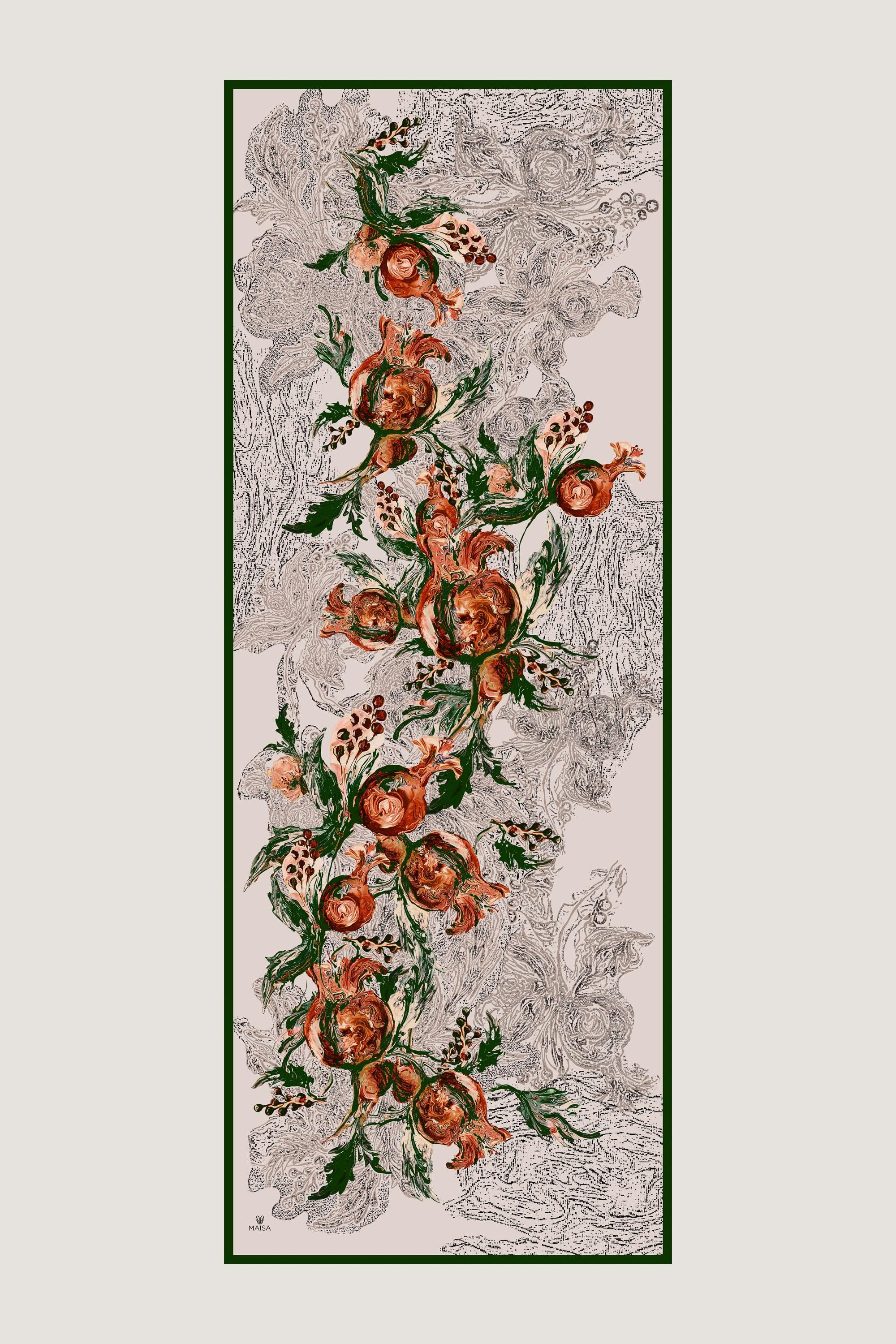 NARDEN MULBERRY İPEK ŞAL 70*190 CM - GRİ