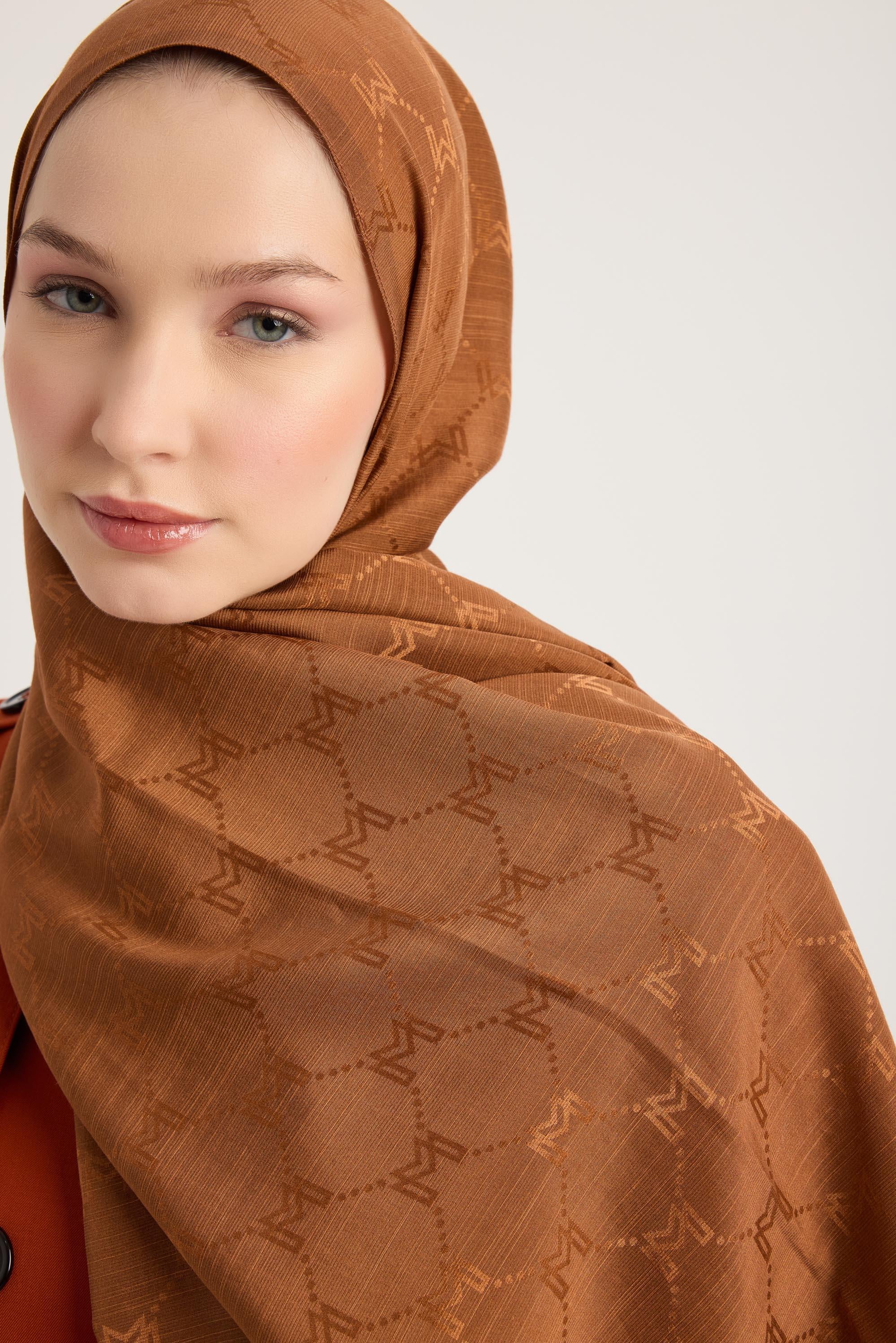 NEDA PAMUK İPEK ŞAL 70*190 CM - TABA