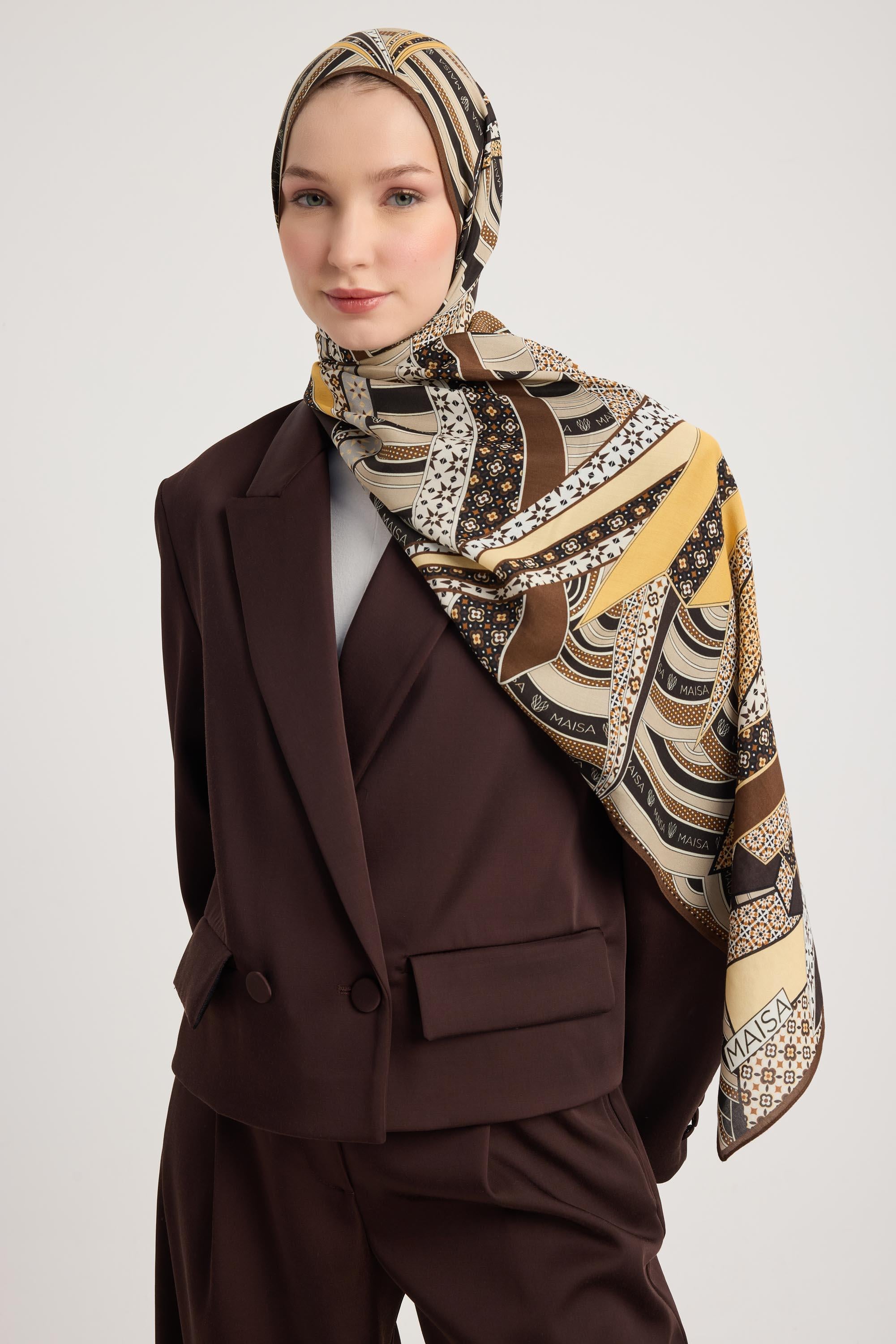 ÖZDE FLOŞ VİSKON ŞAL 70*190 CM - KAHVERENGİ