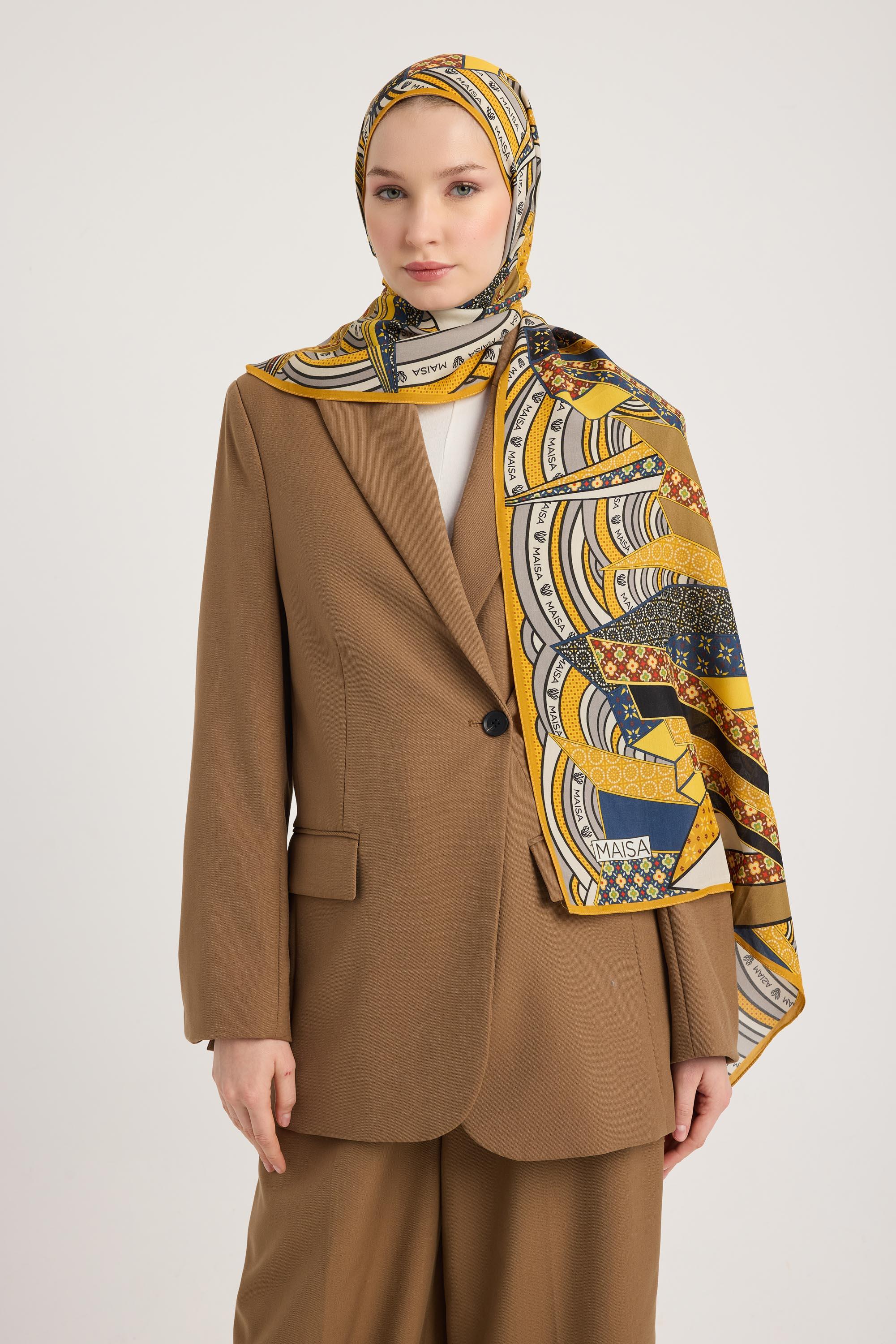 ÖZDE FLOŞ VİSKON ŞAL 70*190 CM - SARI