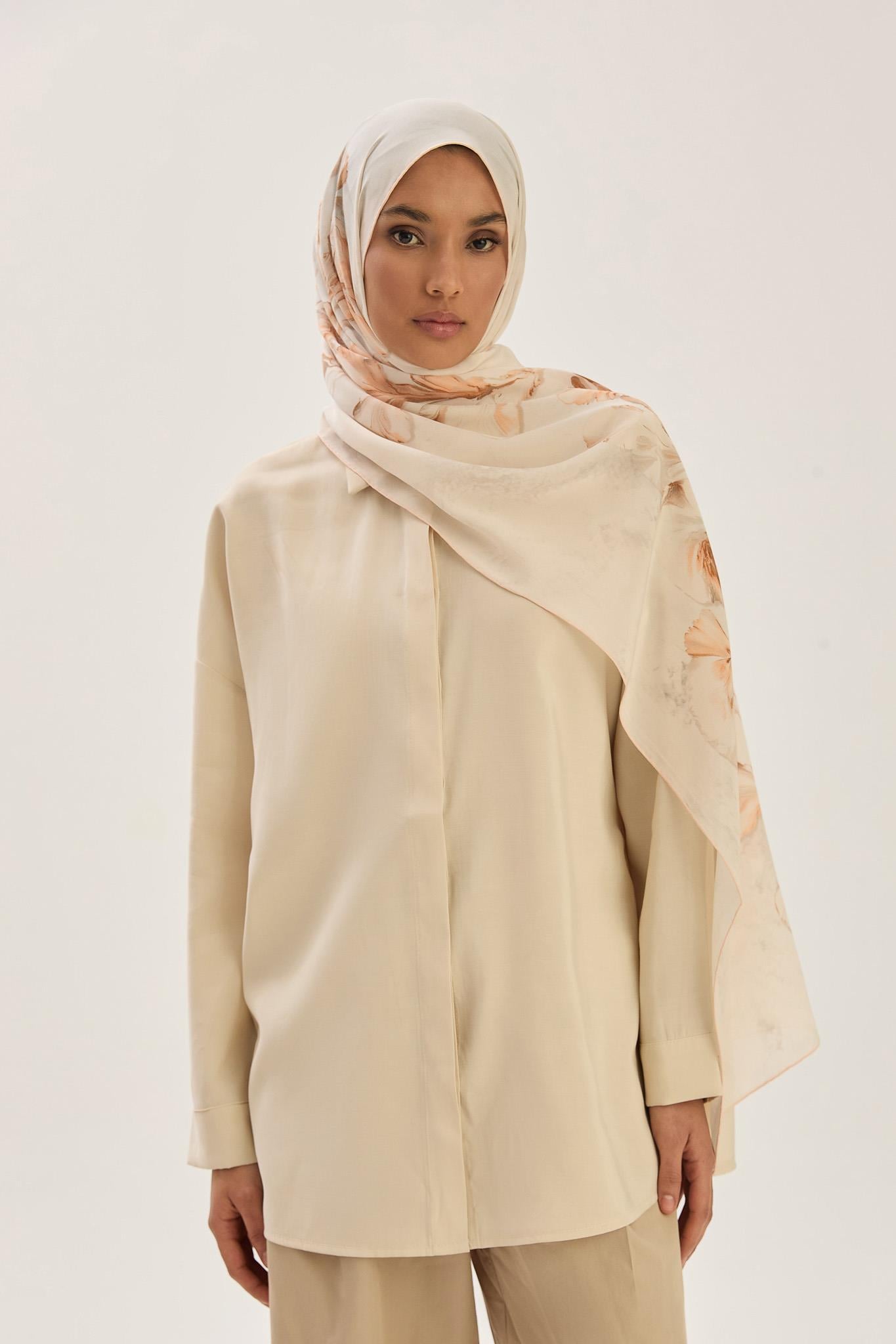 REYYA KREP İPEK ŞAL 70*190 CM - SOMON