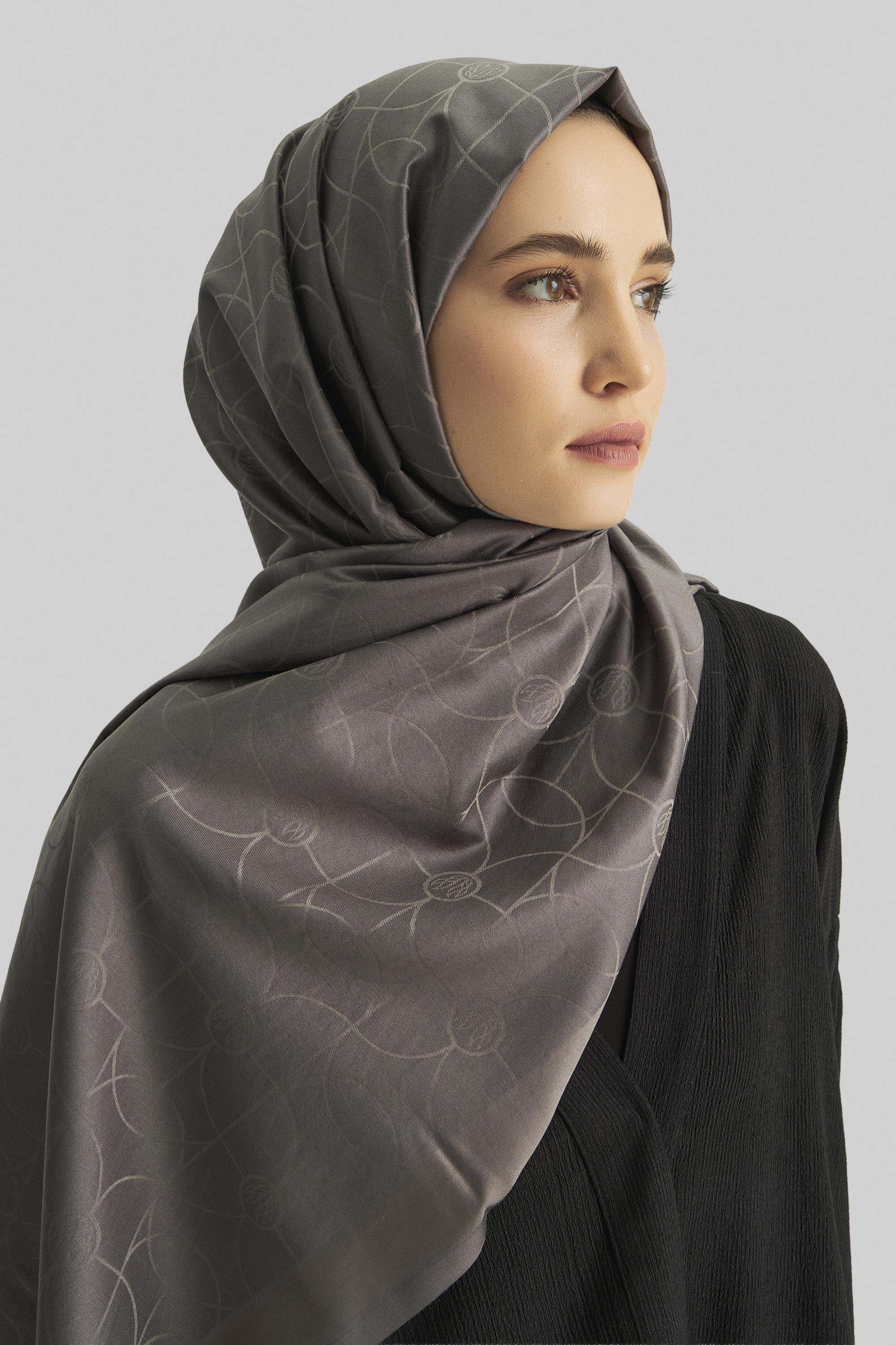 RİND%100 İPEK JAKARLI ŞAL-VİZON