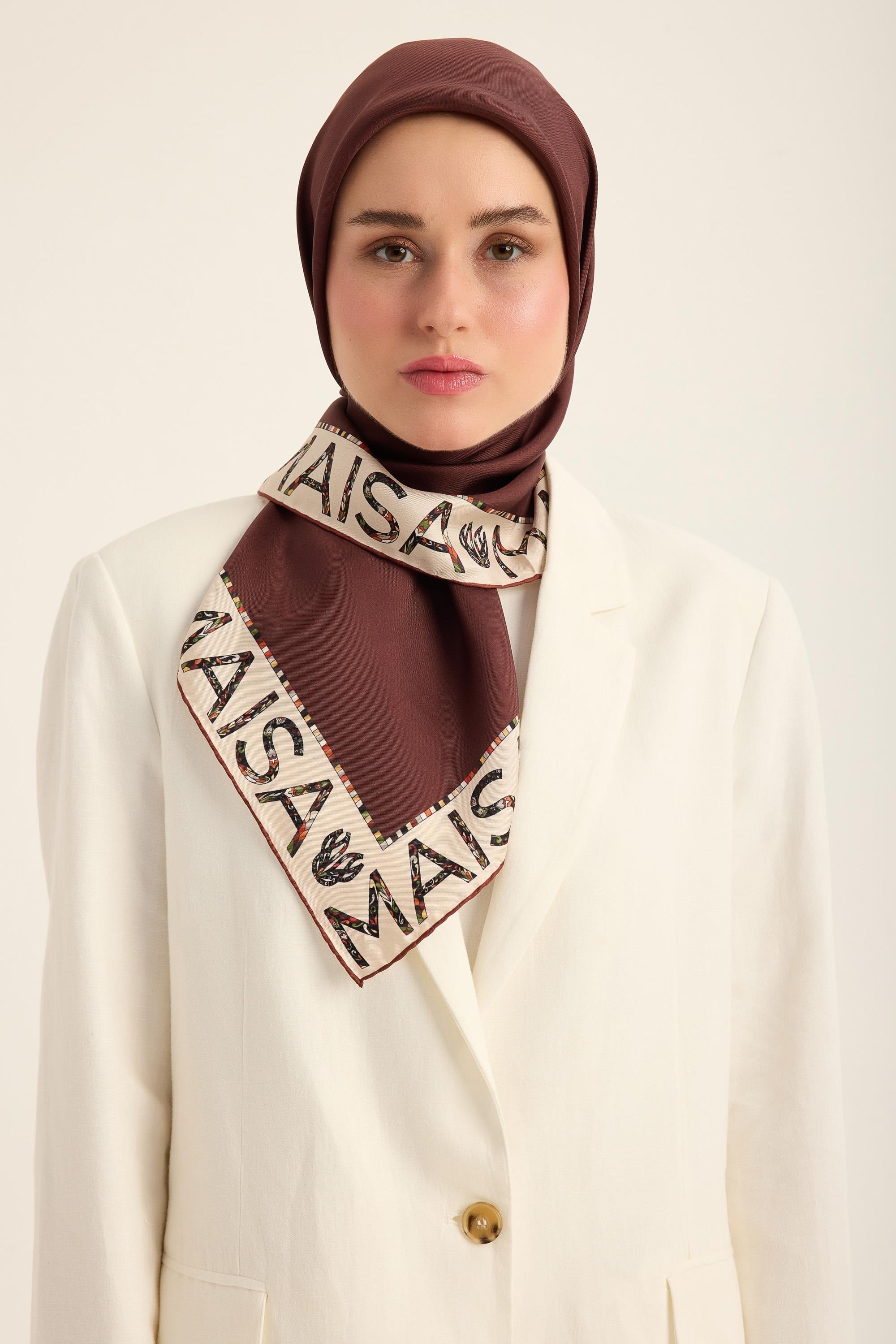 RUFİ TİVİL İPEK EŞARP 90*90 CM - BORDO