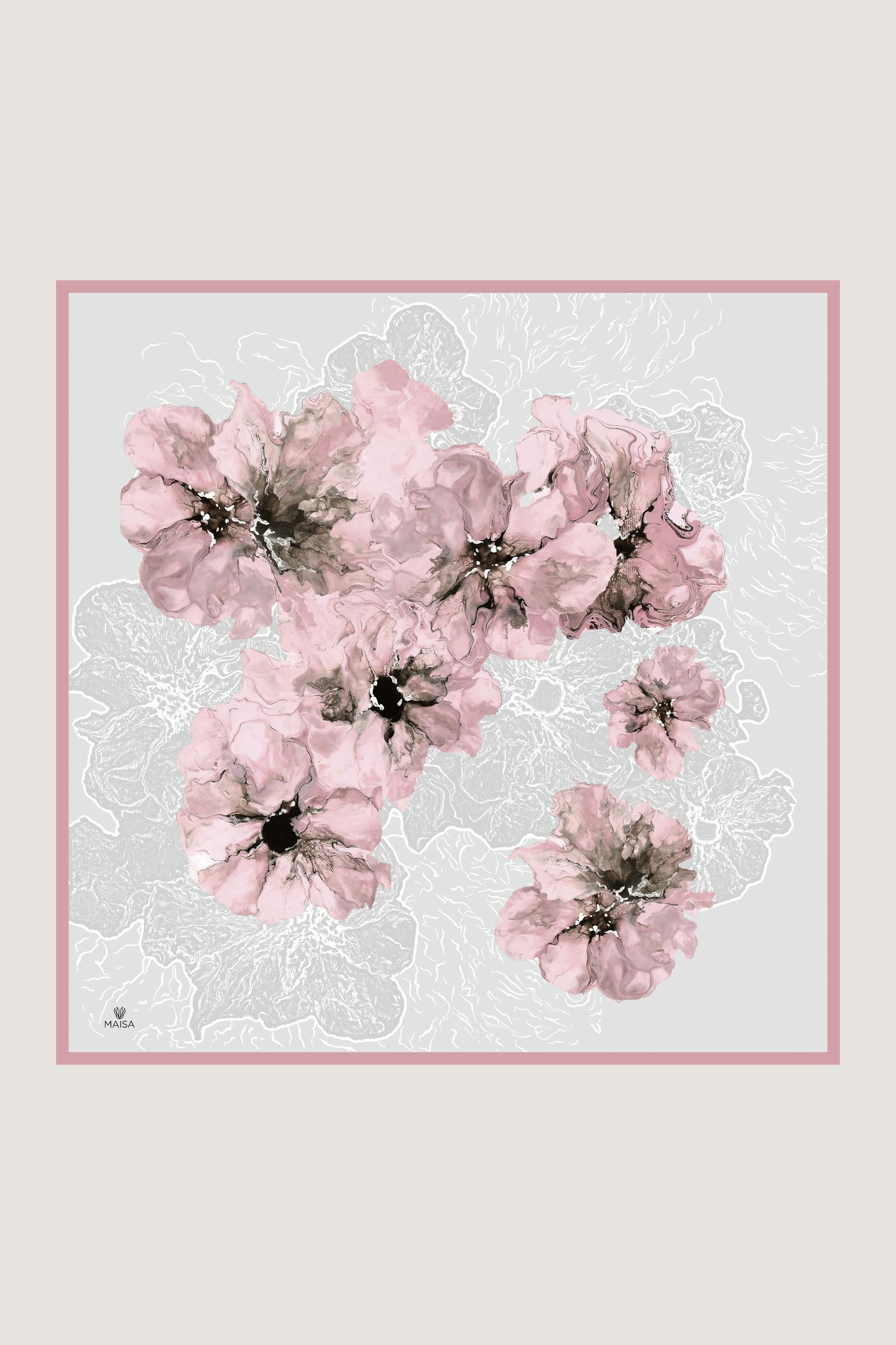 RÜYA MULBERRY İPEK EŞARP 90*90 CM - PUDRA PEMBE