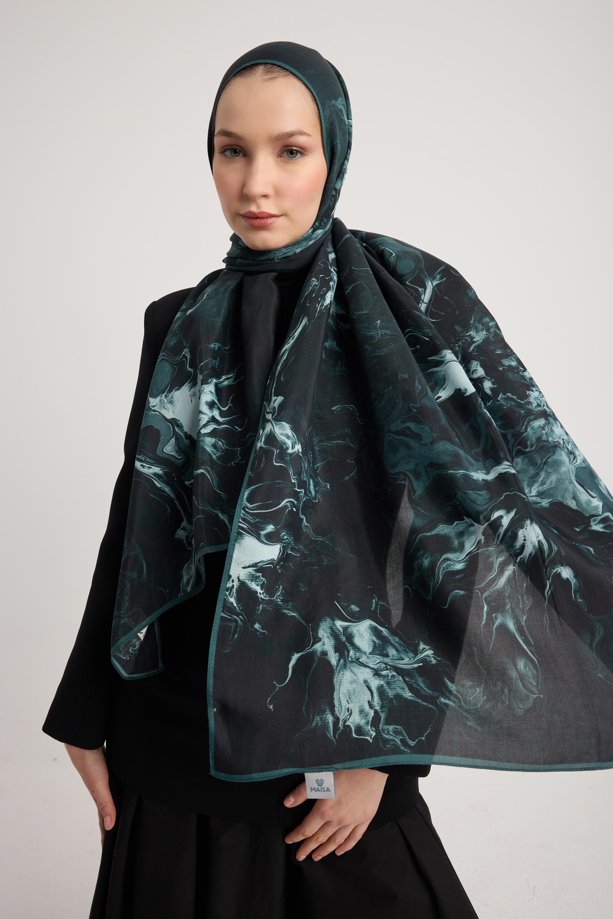 SABA FLOŞ VİSKON ŞAL 70*190 CM - SİYAH
