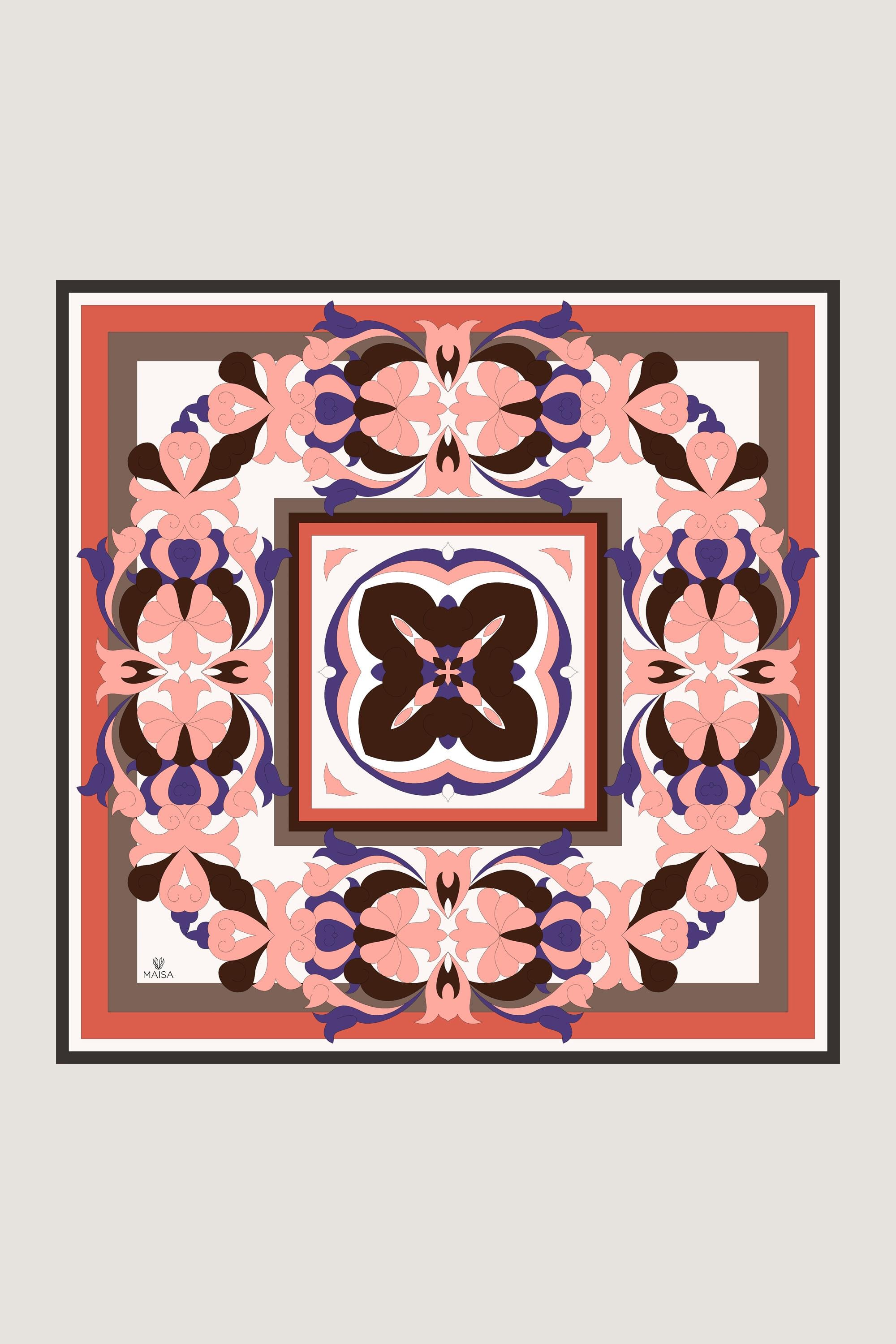 SARA TİVİL İPEK EŞARP 90*90 CM - PEMBE