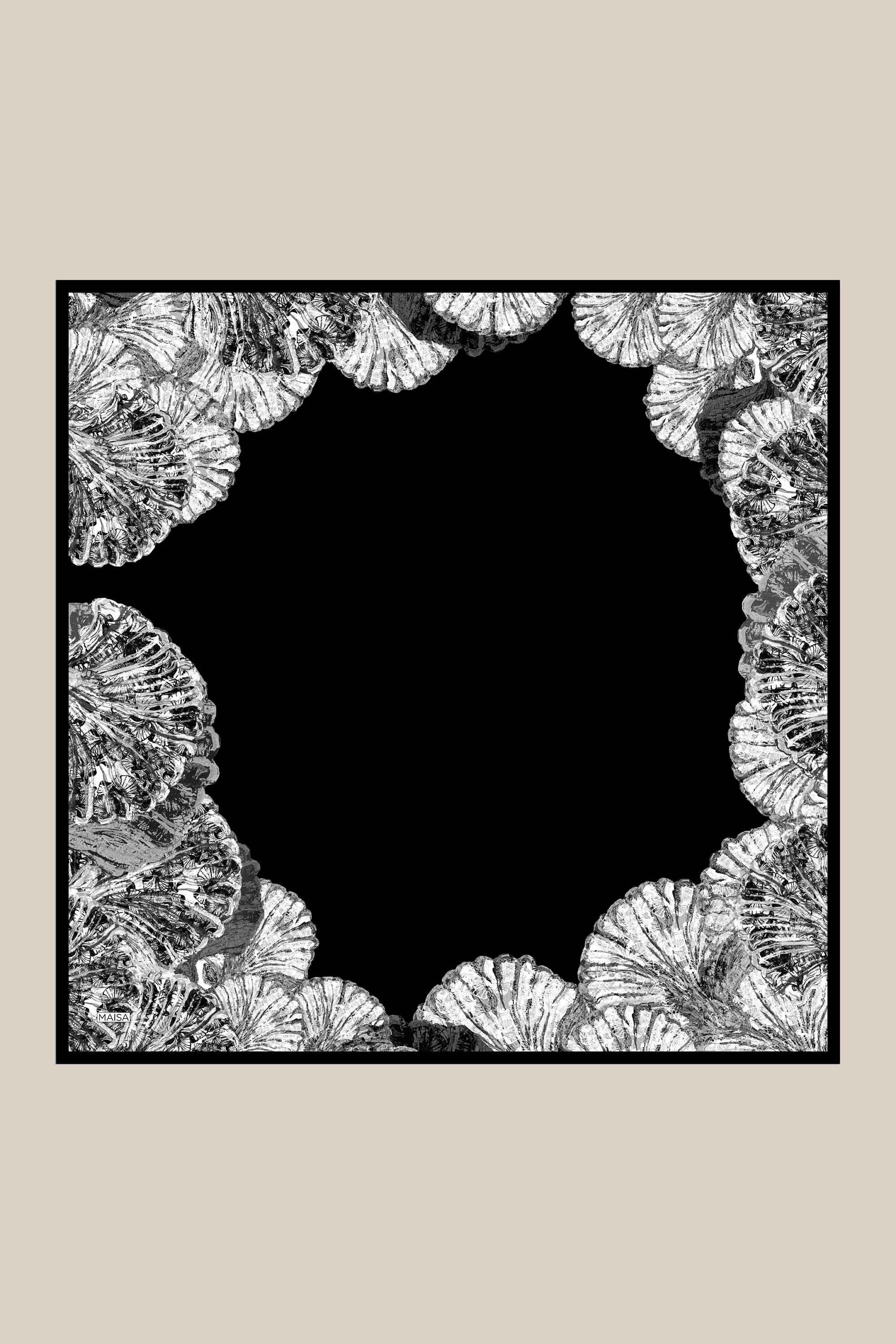 SAYRA MULBERRY İPEK EŞARP 90*90 CM - SİYAH