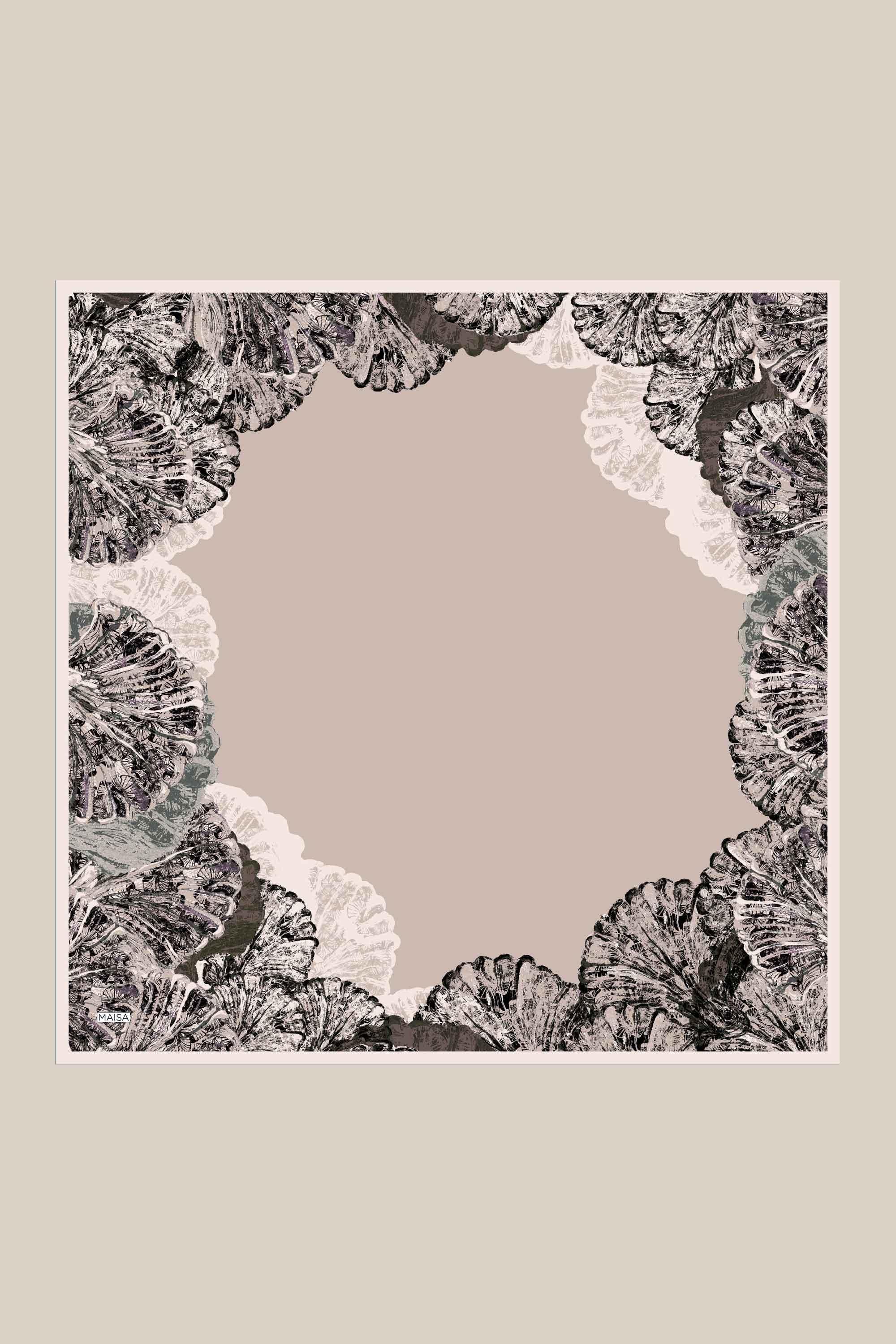 SAYRA MULBERRY İPEK EŞARP 90*90 CM - VİZON